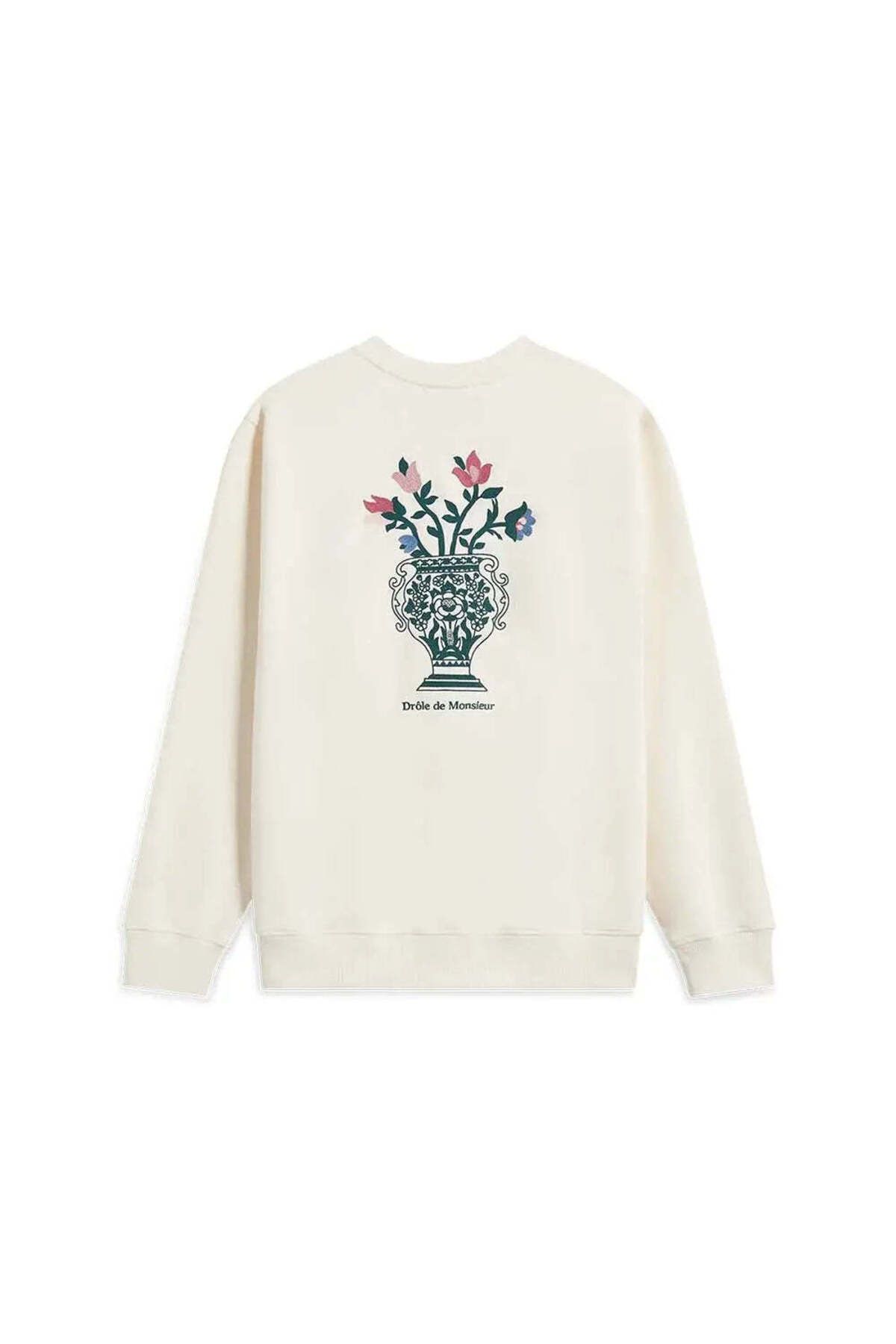 American Rag Cie Cream 100% Pamuk 'Vase' Nakışlı French Terry Sweatshirt - Şık ve Rahat