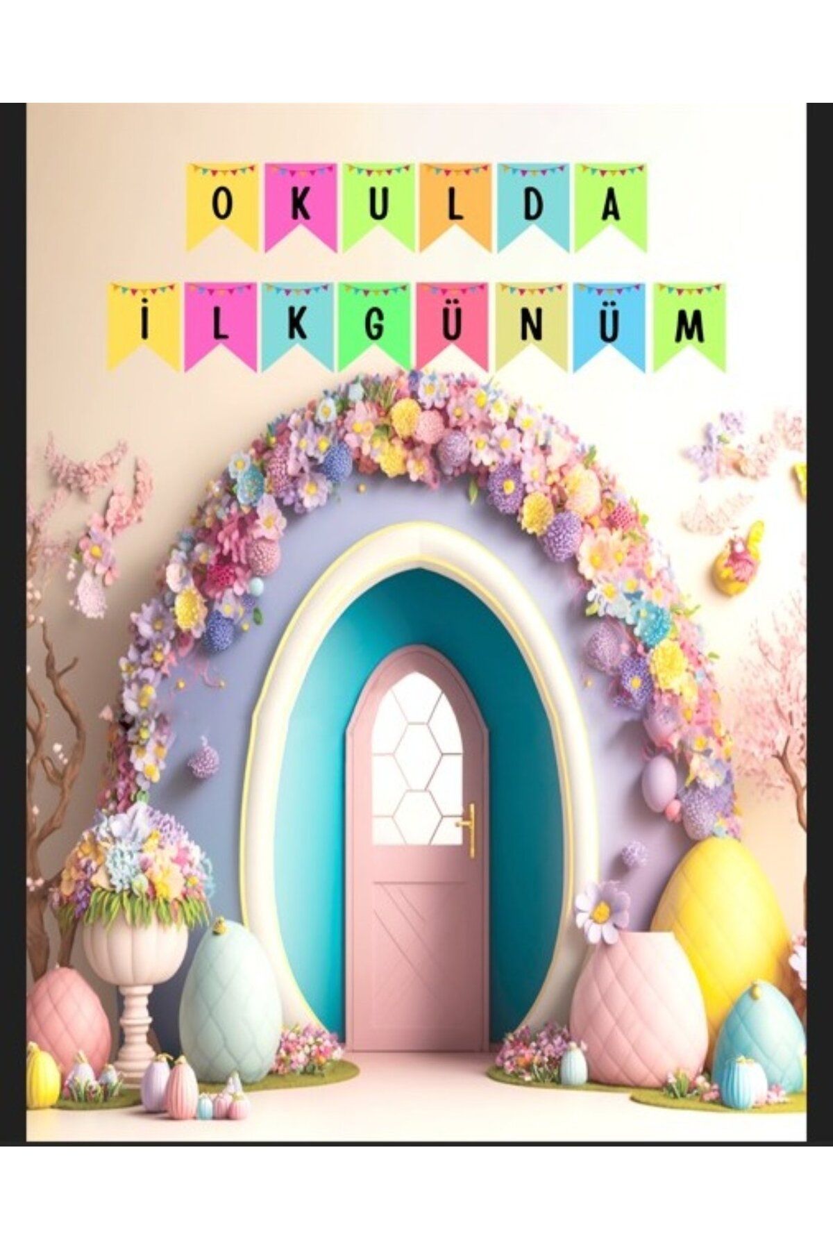 PROMISEBACKDROP2 OKULDA İLK GÜNÜM 150x200 KUMAŞ PANO OKUL ETKİNLİK