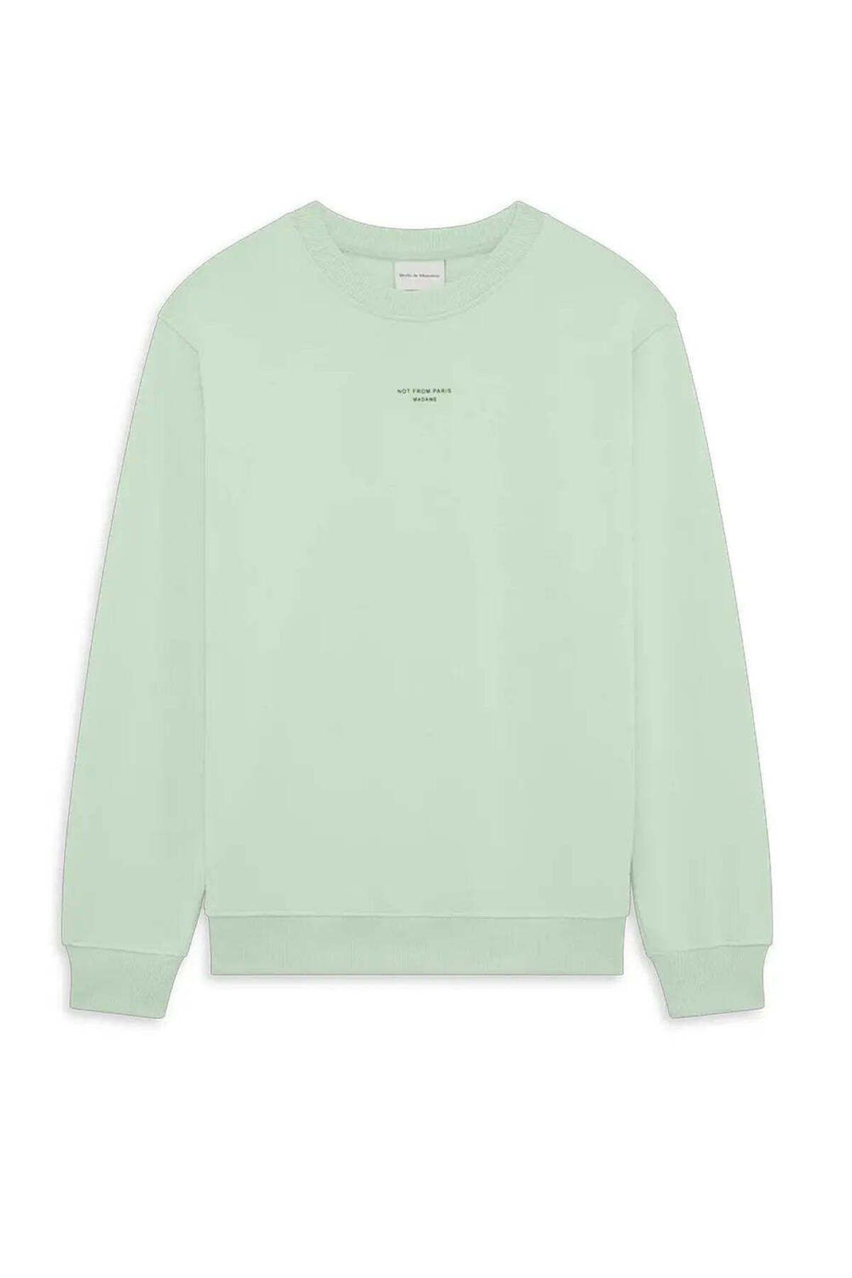 American Rag Cie Erkekler İçin Le Sweatshirt Slogan Classique - Kemik Renk 100% Pamuk