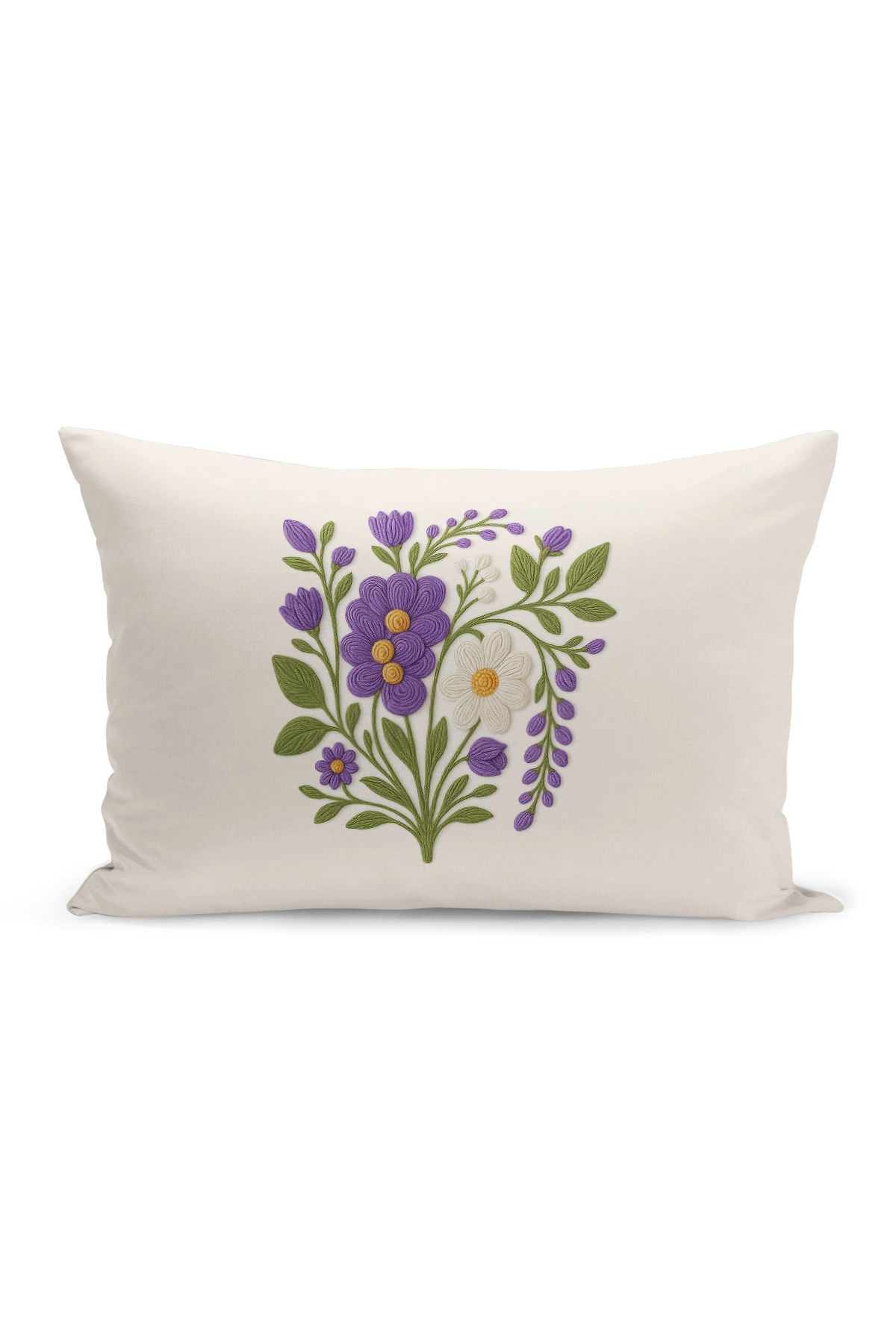 Bertille Home-Set de 3 huse de pernă cu imprimare digitală pe două părți (aspect de broderie cu model de puncție) 5