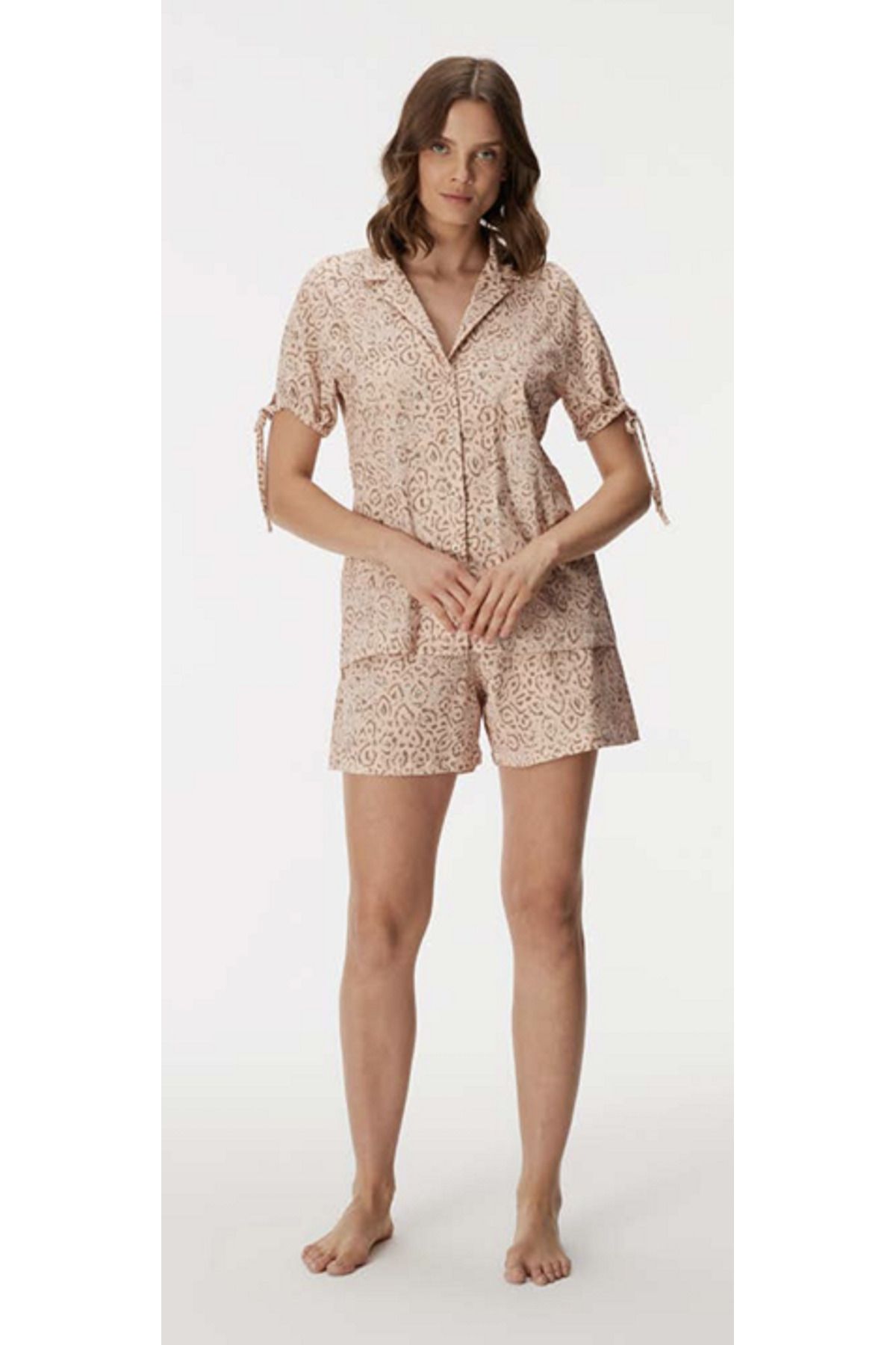 NightLove Anıl Liatris 11369 Kadın Şort Pijama Takımı