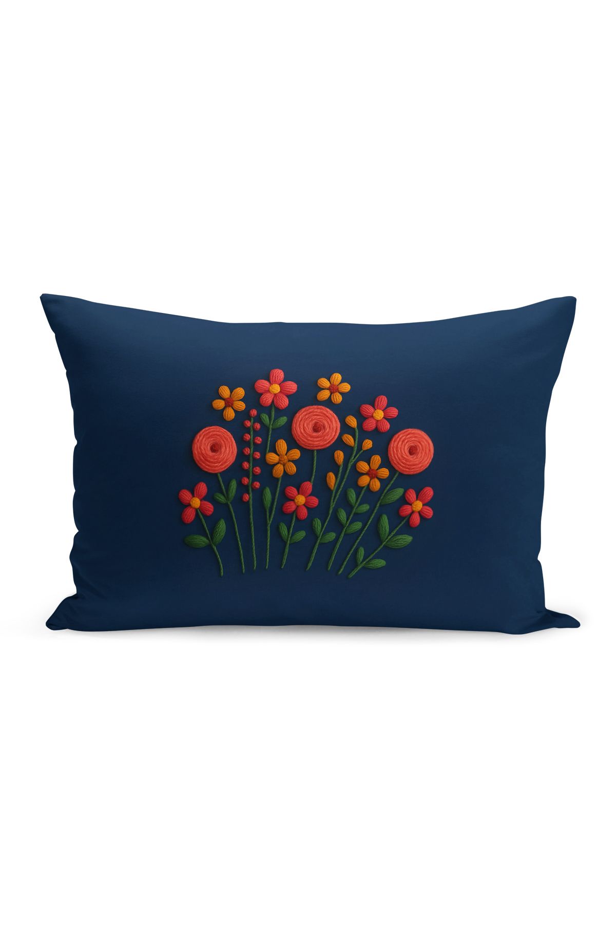 Bertille Home-Set de 3 huse de pernă cu imprimare digitală pe două părți (aspect de broderie cu model de puncție) 5
