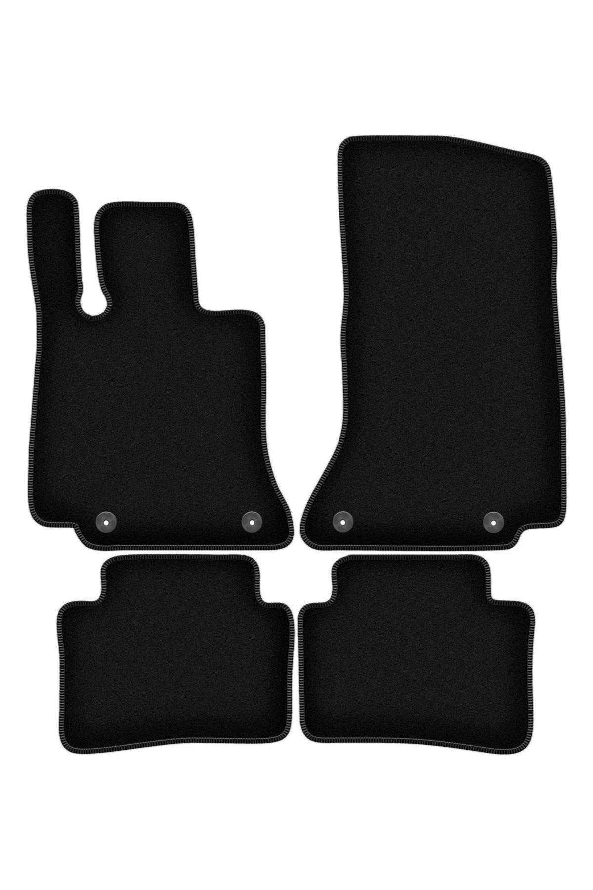 shumee Covorașe Basic Negre Din Velur Pentru: Mercedes Clasa C W206 Sedan, Break (2021-) - One Size