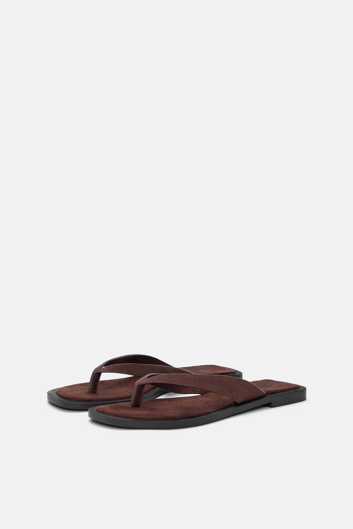 Pull & Bear Düz deri sandalet