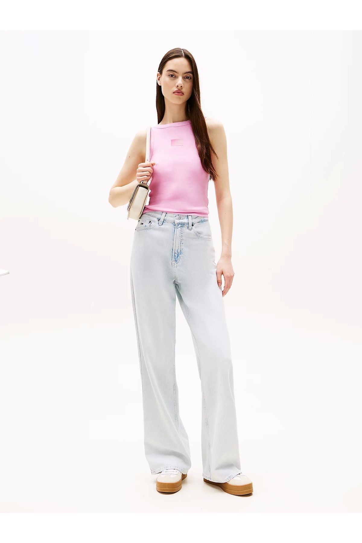 Tommy Jeans TJW SLIM GRADIENT FLAG TANK Kadın Pembe T-shirt DW0DW20920U06