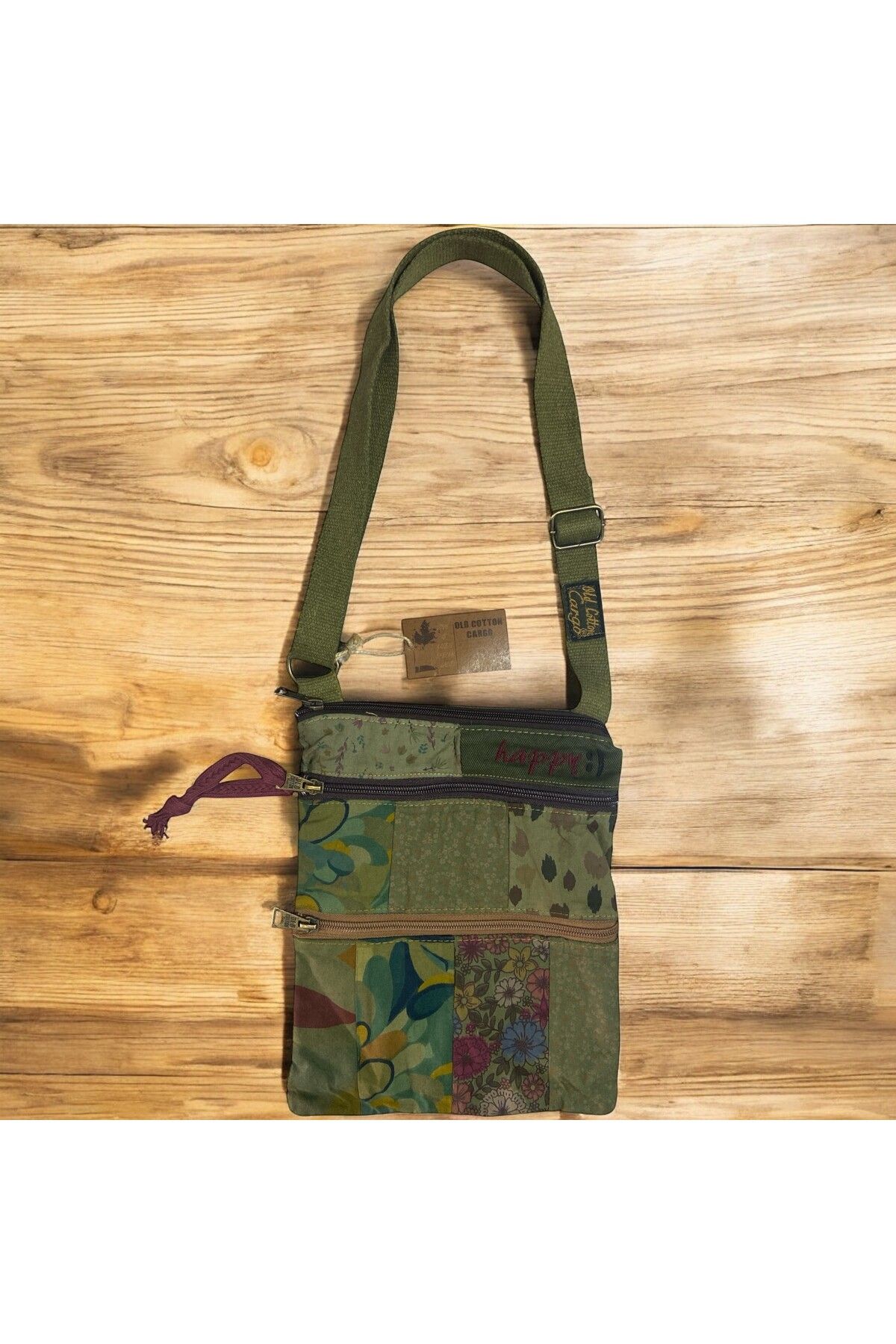 Old Cotton Vintage Renkli Etnik Salaş Küçük Boy Plaj Günlük Kadın Kol Omuz Çantası 24cm x 29cm