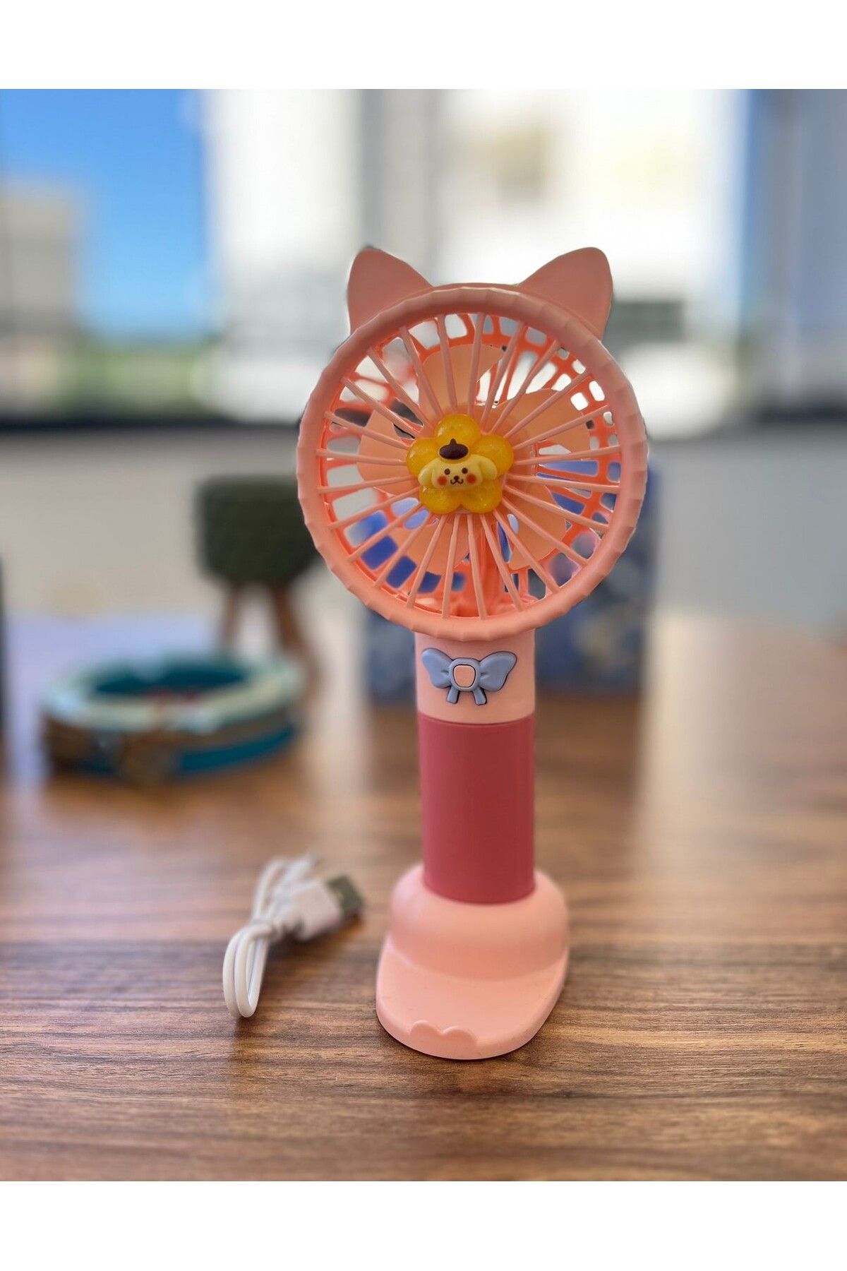 mihi hediyelik 3 kademeli Fan Mini Vantilatör Güçlü Serinletici Taşınabilir Şarjlı
