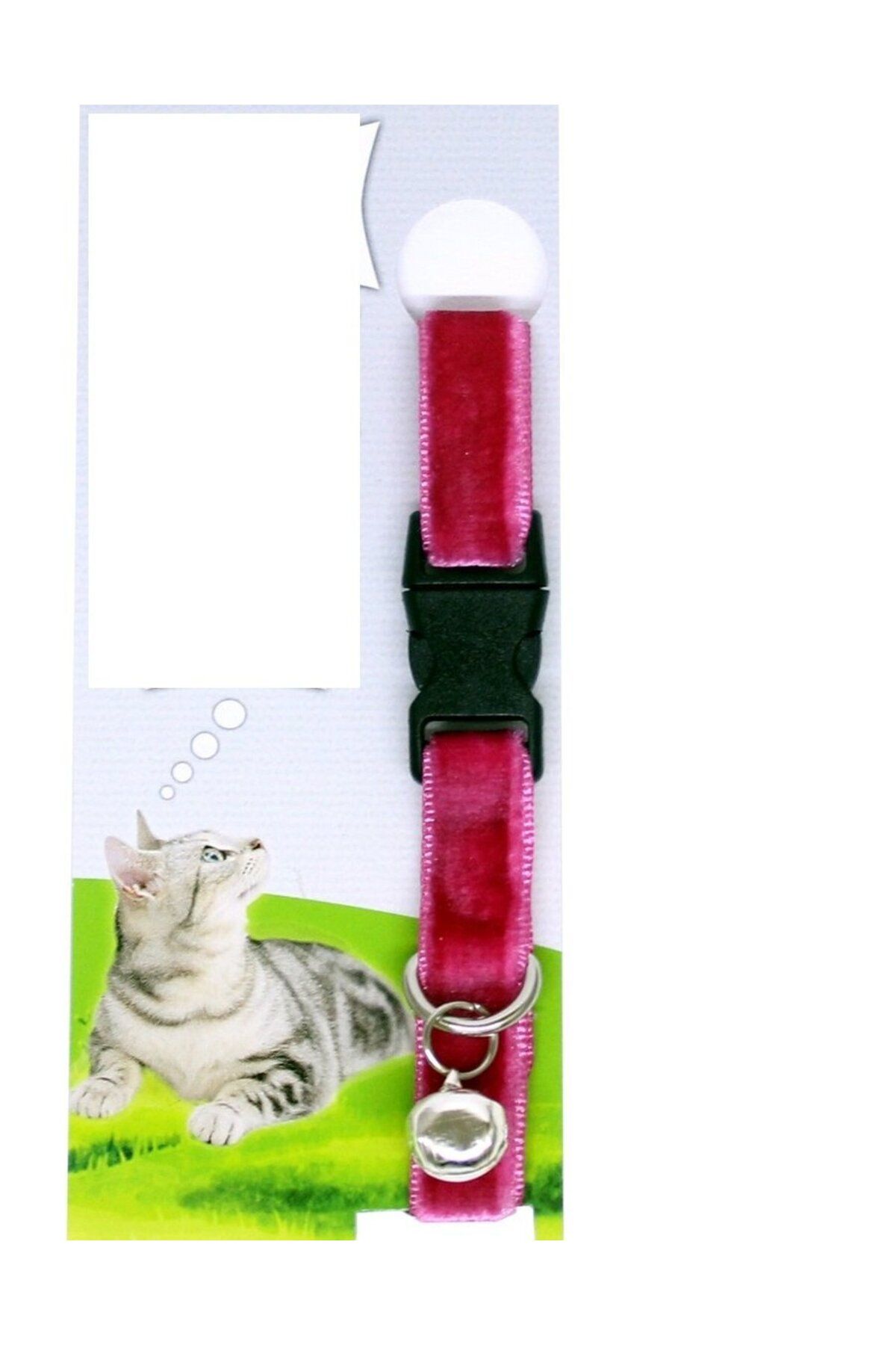Vemora Kadife Dokulu Ayarlanabilir Çıngıraklı Kedi Tasması