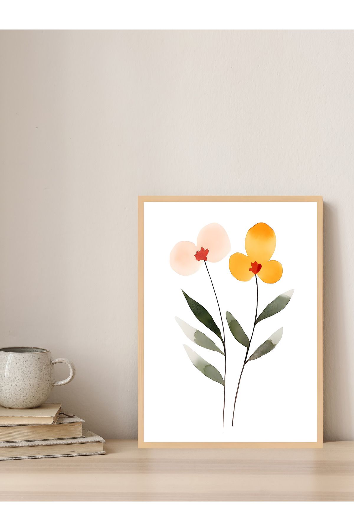 Tuba Decor Tek parça Ahşap Çerçeve Görünümlü MDF Tablo