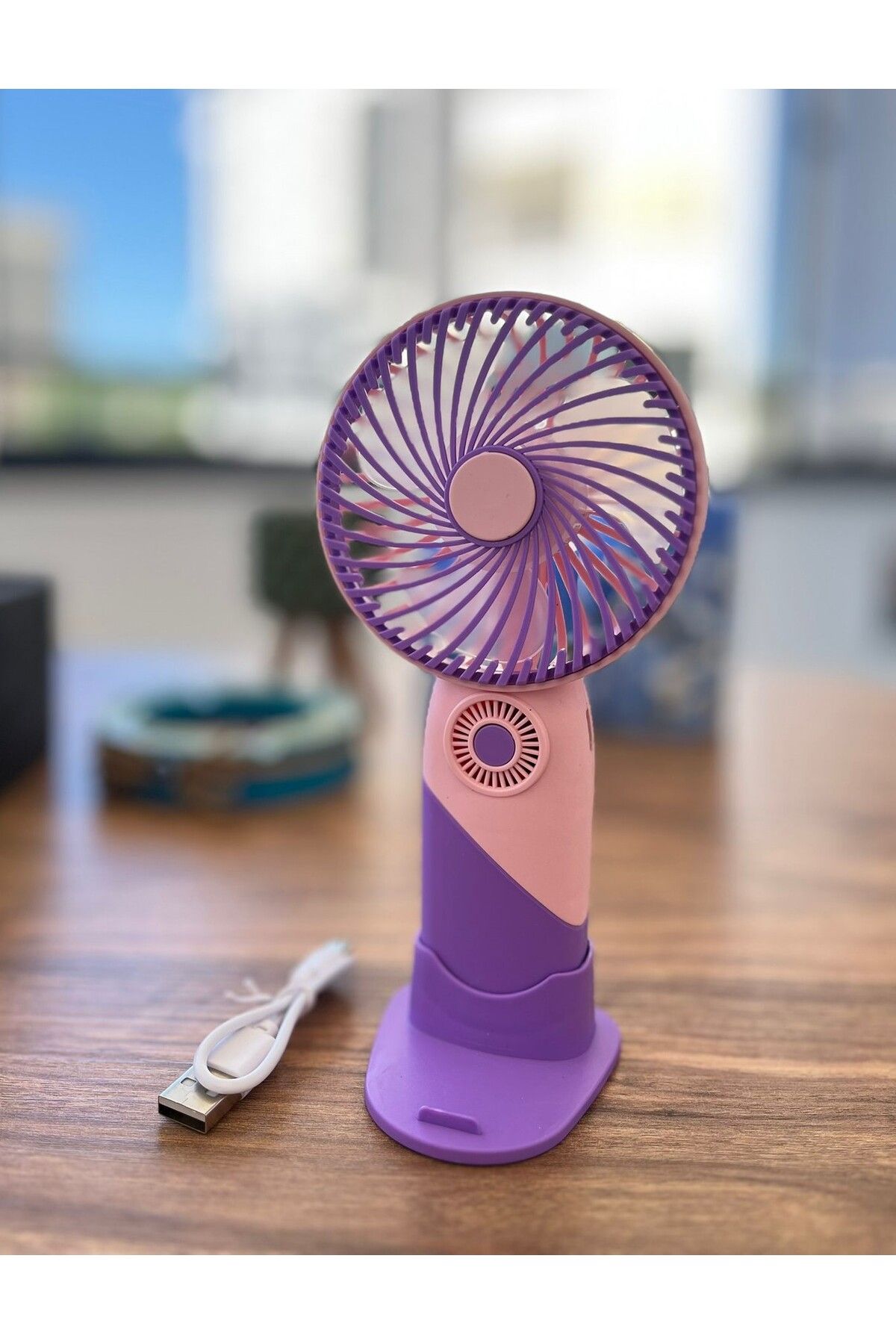 mihi hediyelik 3 kademeli Fan Mini Vantilatör Klima Güçlü Serinletici Taşınabilir Şarjlı Masa Üstü