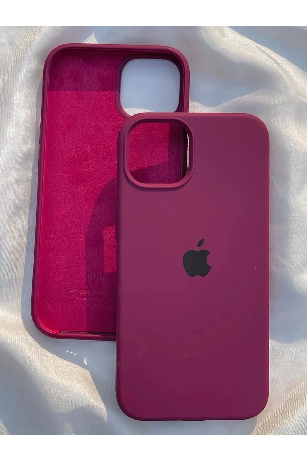 luxewear İphone 14/15 Plus Uyumlu Silikon Içi Kadife Lansman Telefon Kılıfı