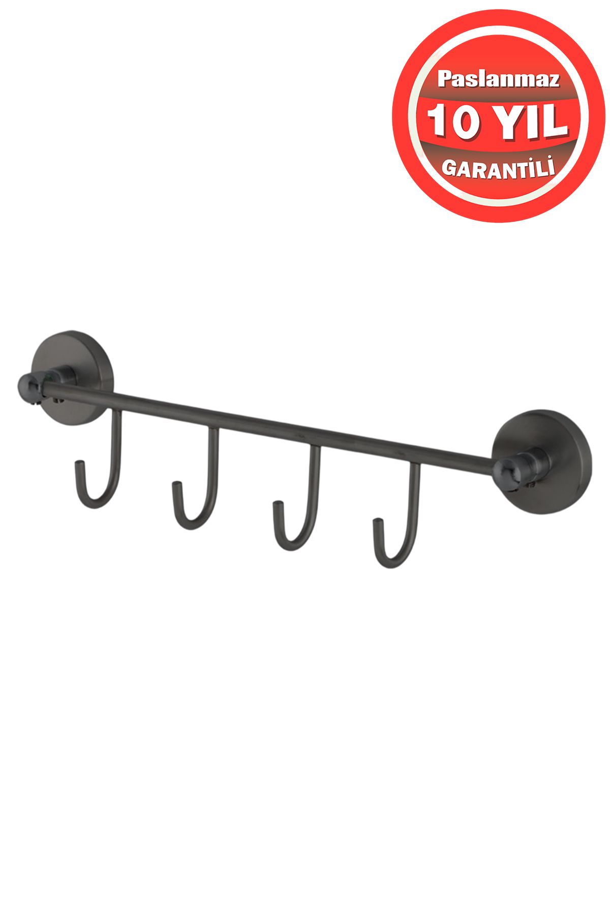 CLK Paslanmaz Pirinç Mat Siyah Karaca 4’Lü Set Askılık