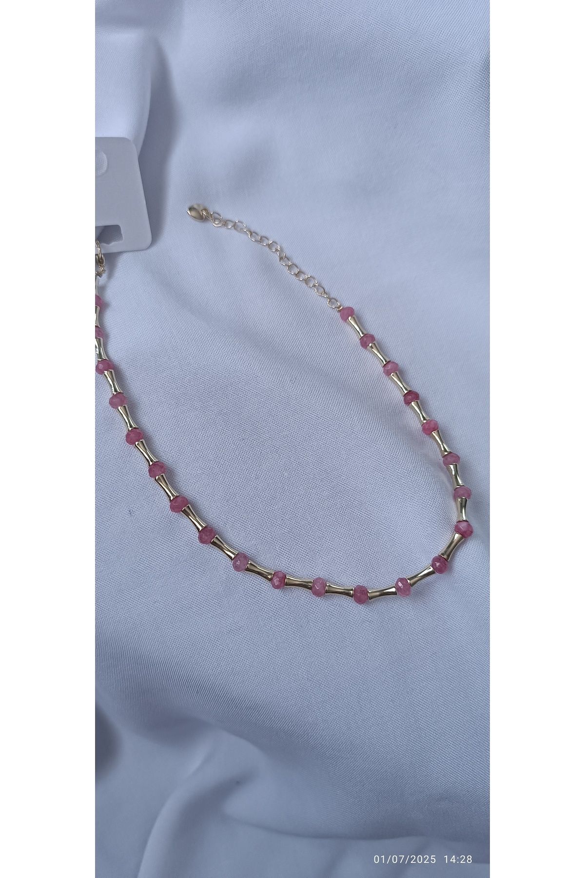 ARİ TAKI Gold&pembe çelik halhal