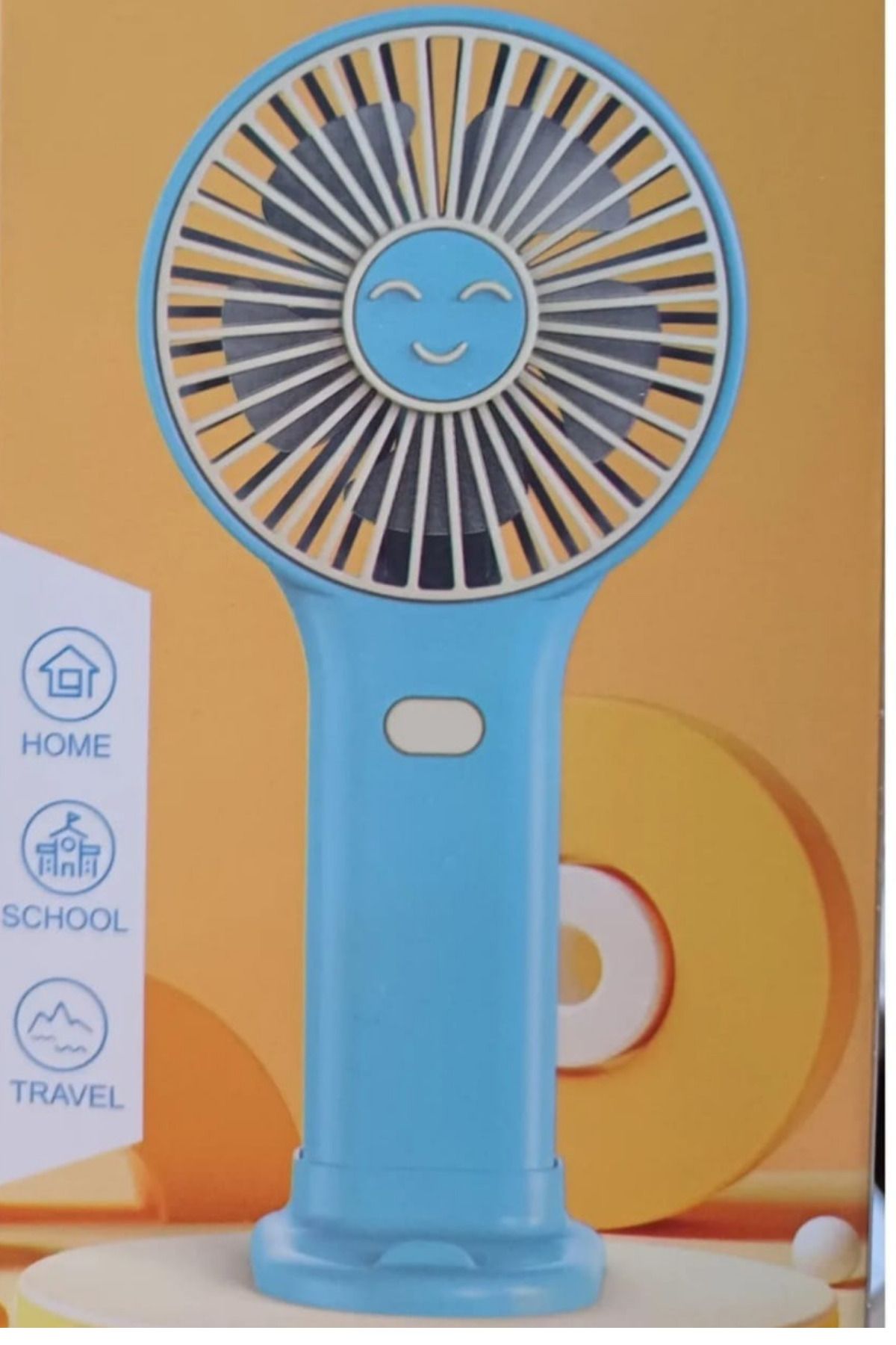 KEREMİNModaRuhu Taşınabilir USB Şarjlı Masaüstü Mini Fan- Telefon Tutacağı