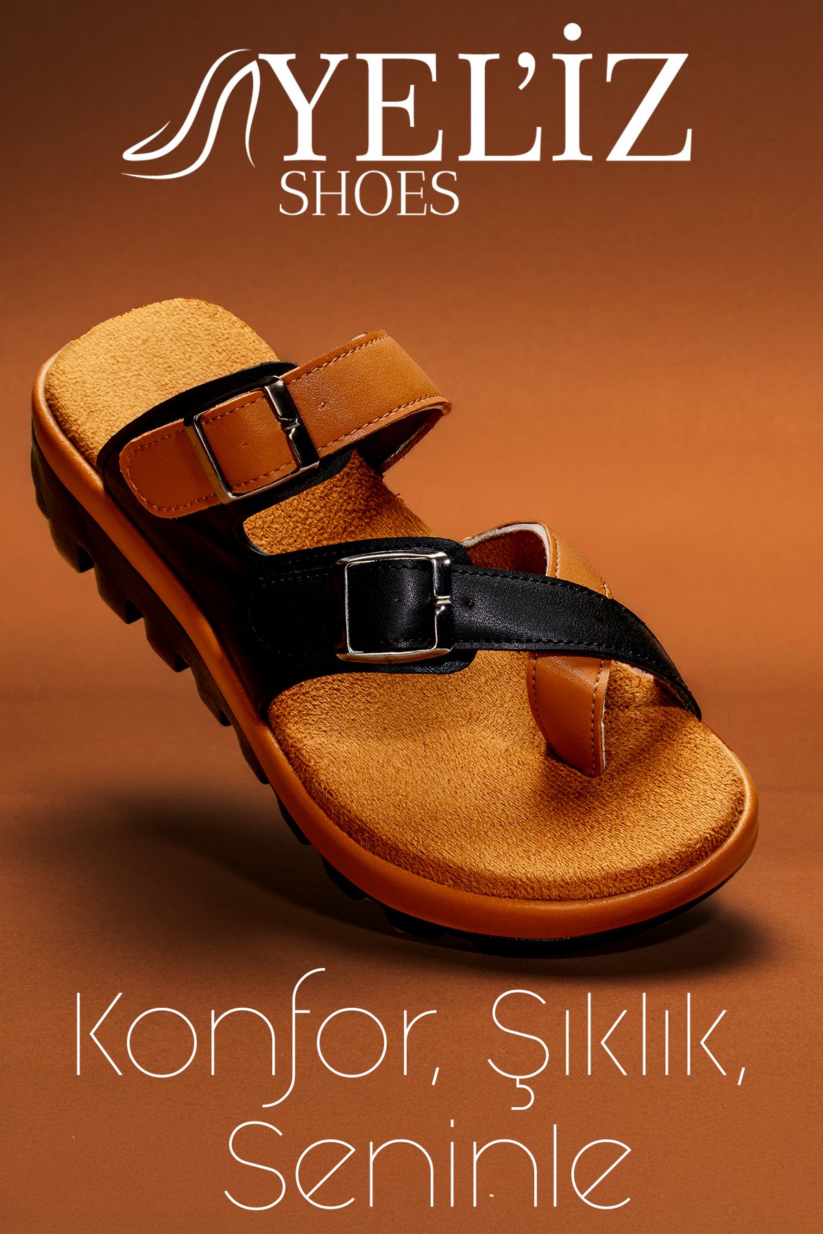 Yel'iz Shoes&Slipper Ortopedik Parmak Arası Kadın Sandalet Terlik