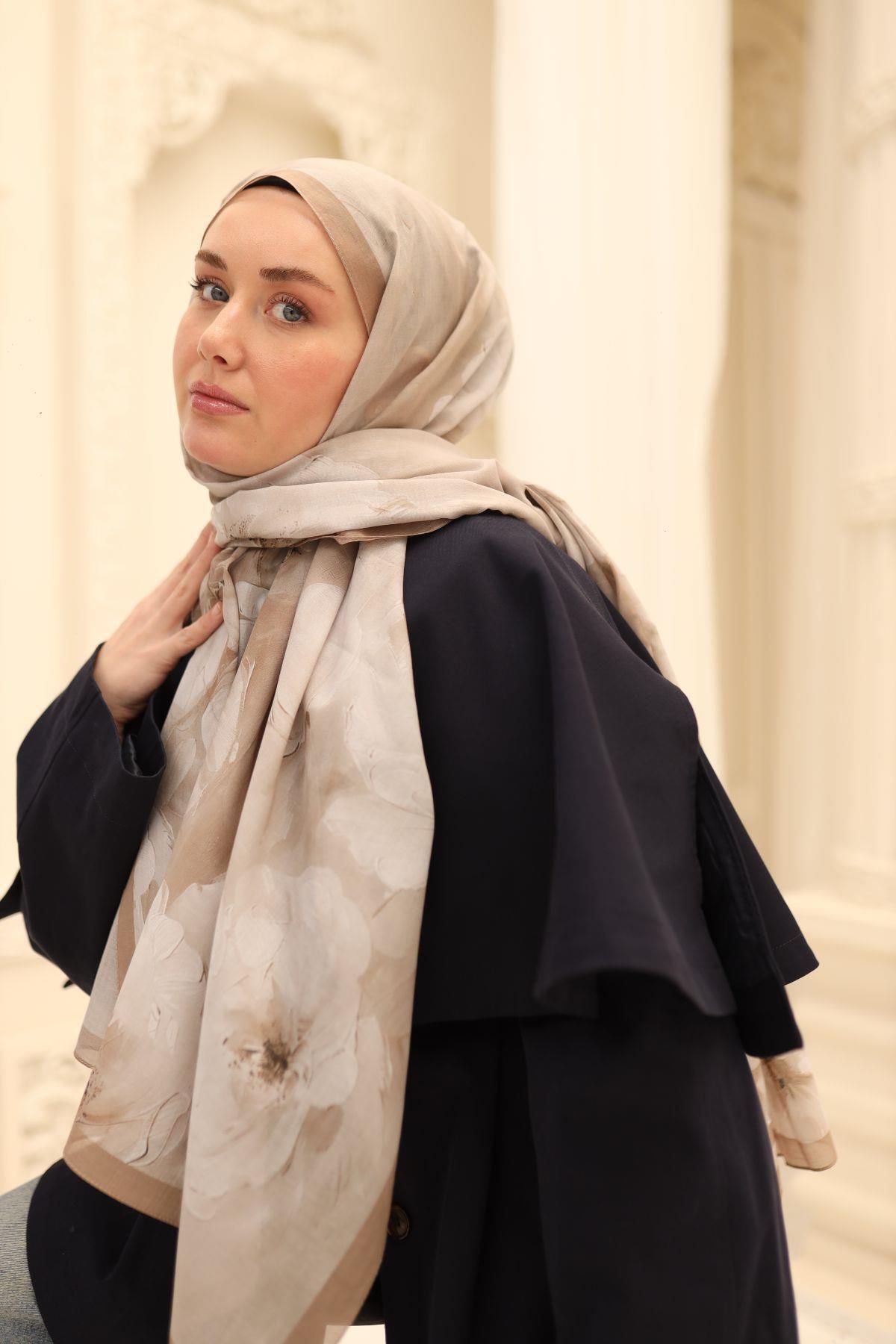 Silk Home-Nariya Shawl - 90006 - Beige 5