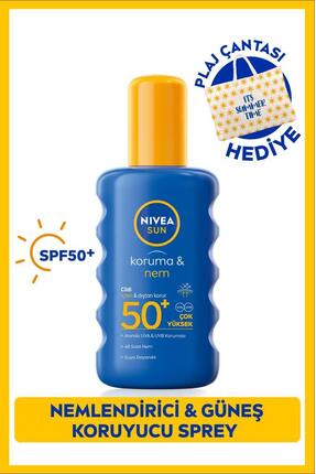 NIVEA SUN SPF50 Yüksek Güneş Koruyucu Nemlendirici Vücut Spreyi 200ml, Suya D...
