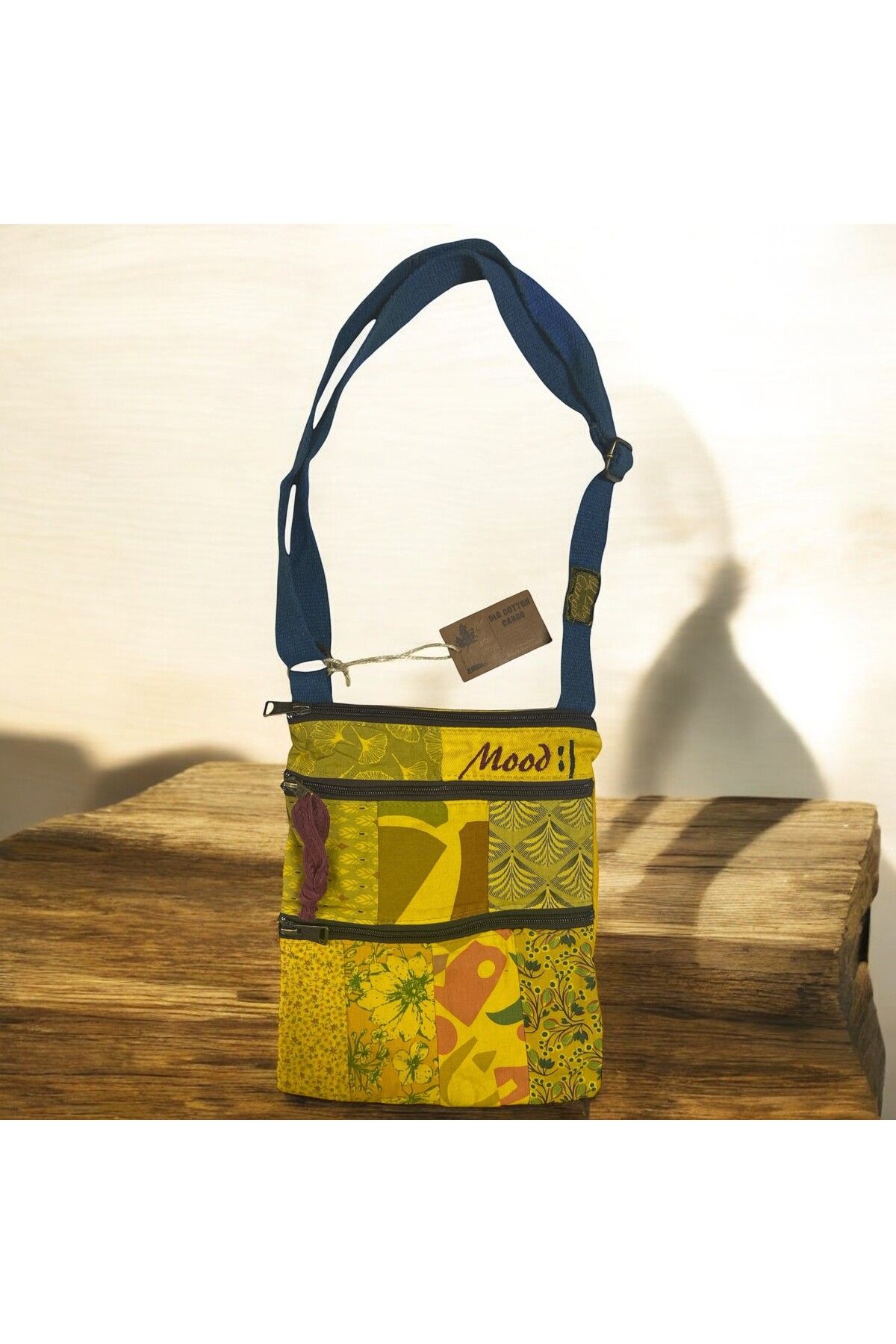 Old Cotton Vintage Renkli Etnik Salaş Küçük Boy Plaj Günlük Kadın Kol Omuz Çantası 24cm x 29cm