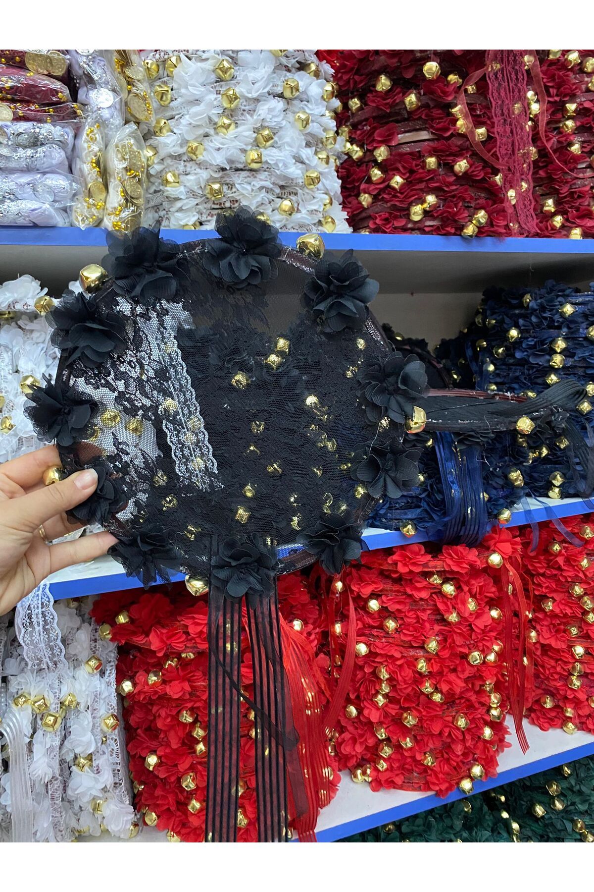SİON Butik & Event Dantel Süslemeli Gelin, Nedime Tefi, Düğün Kına Bride..1 ADET