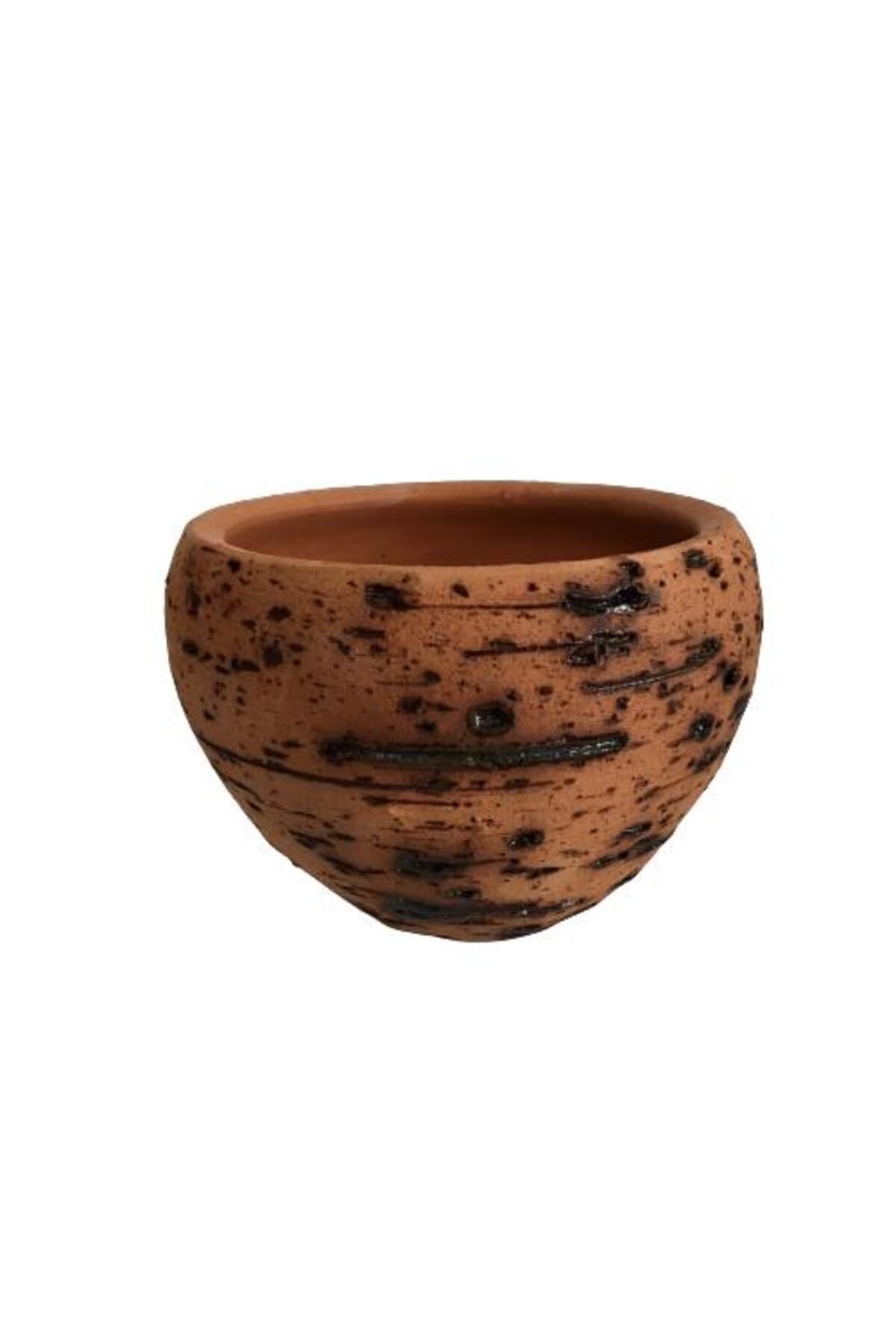 önder botanik Antik Görünümlü Eskitme Toprak Saksı 11cm*15 cm