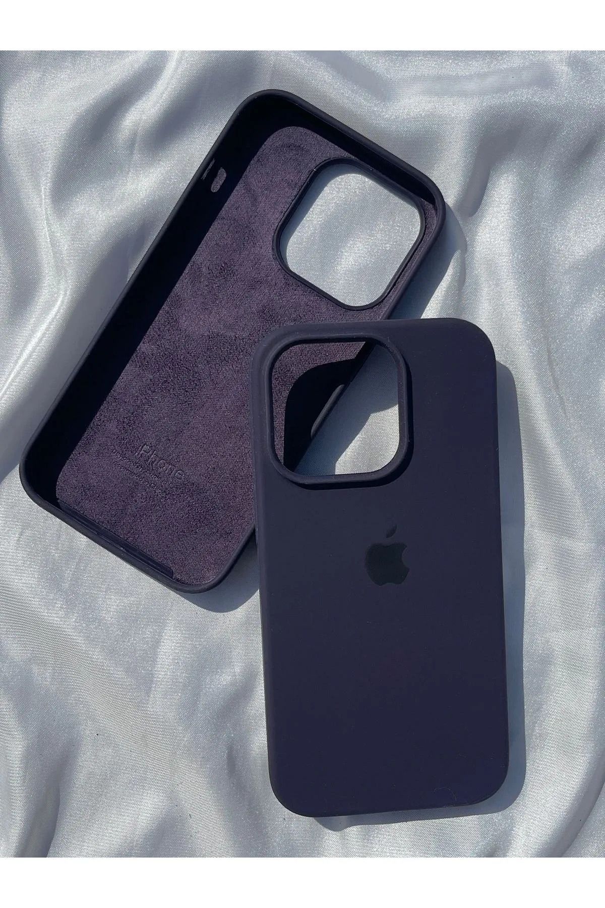 luxewear İphone 14/15 Plus Uyumlu Silikon Içi Kadife Lansman Telefon Kılıfı
