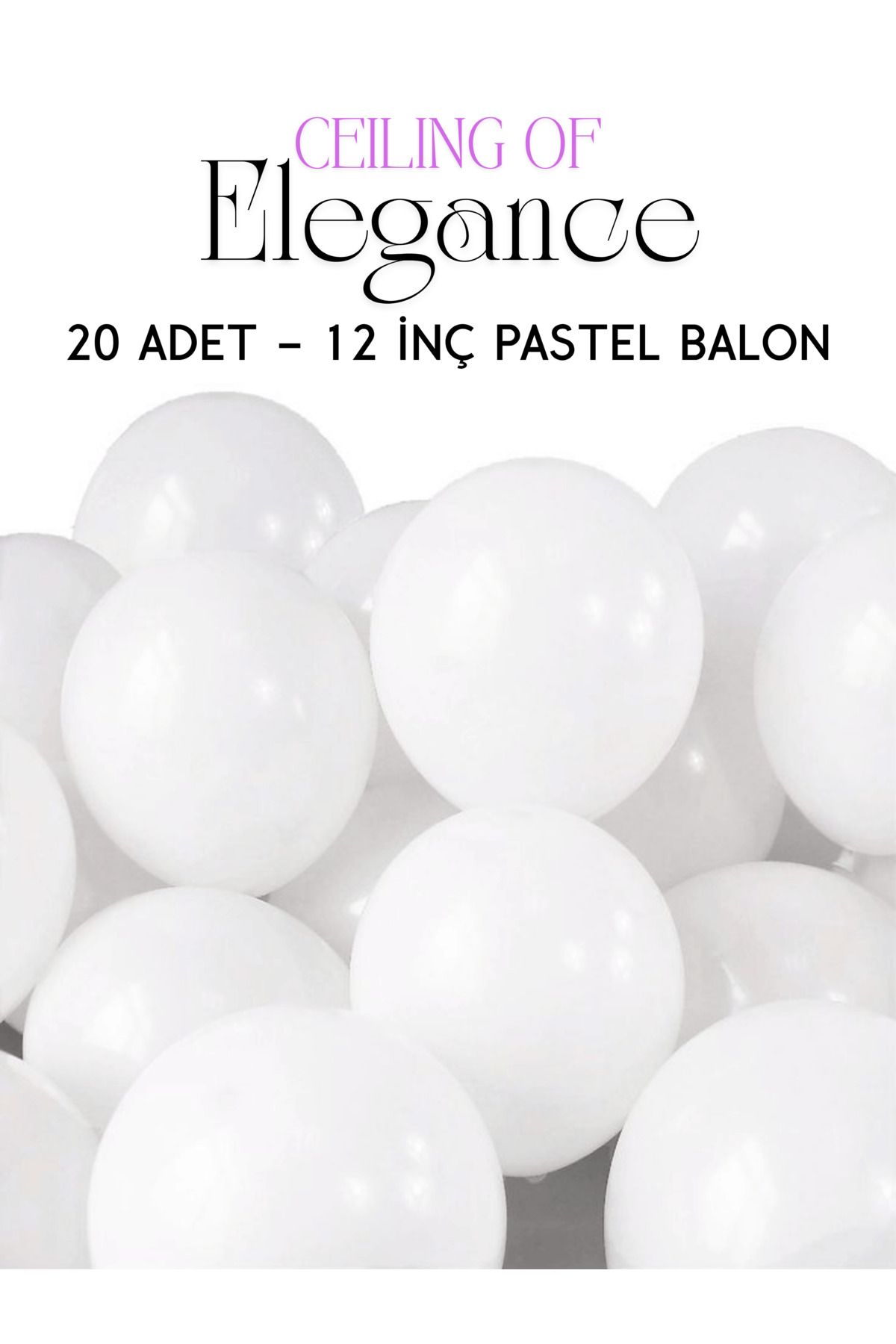 Mielibon Beyaz Pastel Balon Süsleme Seti – Düğün, Nişan, Davetler İçin 12 İnç Dekoratif Lateks Balonlar