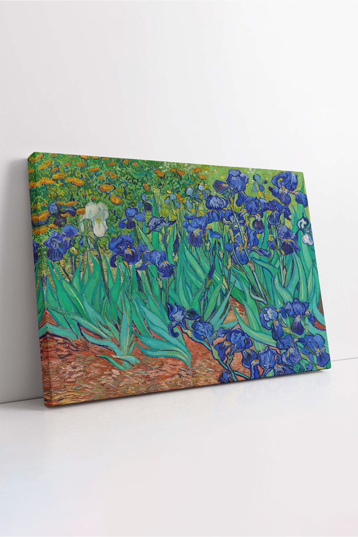 KOSS Dijital Van Gogh Mavi Çiçekler Kanvas Tablo, Vincent Van Gogh Yeşil Manzara Tablo, Lüks Premium Tablo