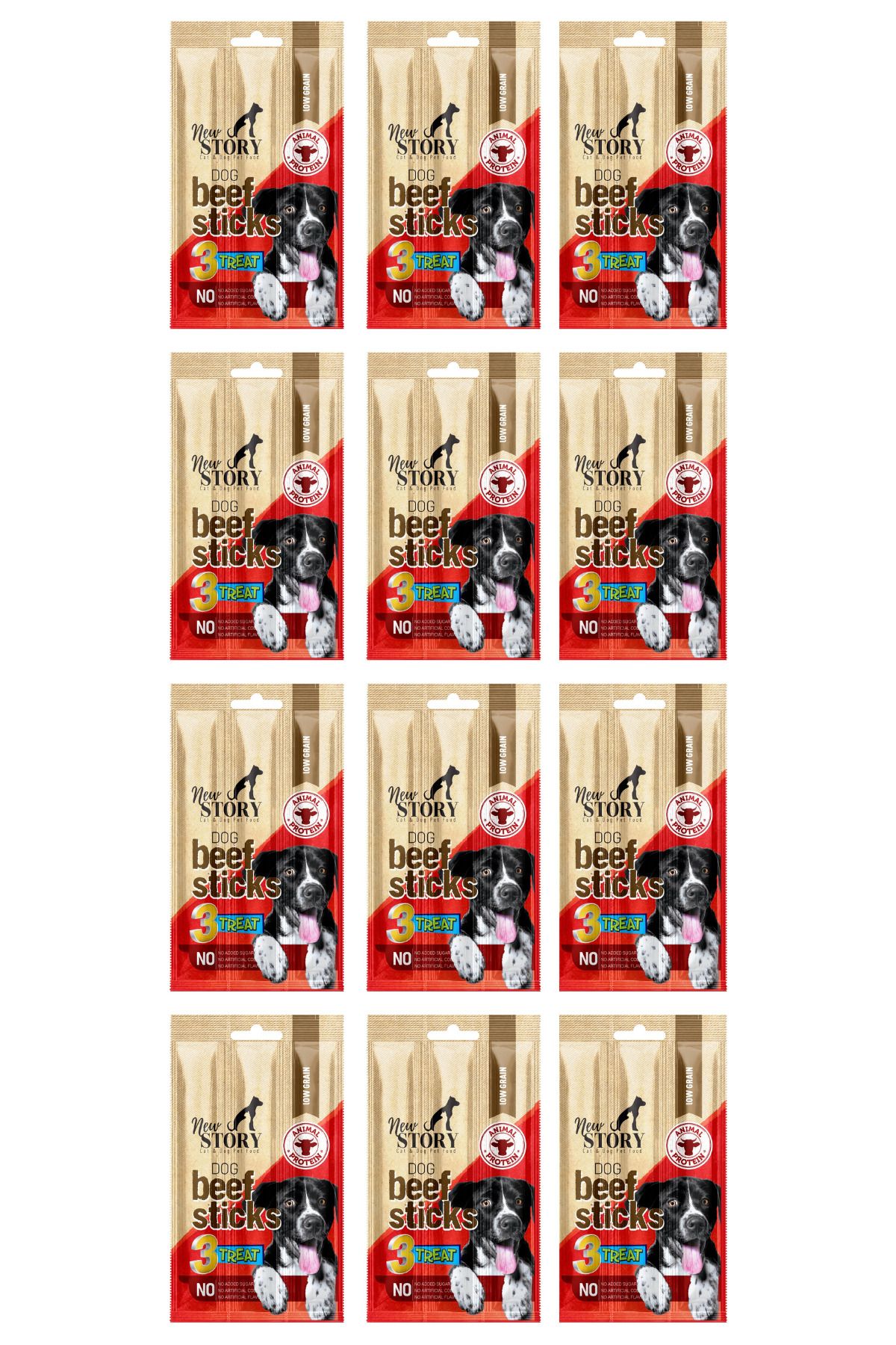 New Story Dog Beef Stick 12 Adet 3x11Gr. Biftekli, Çubuk, Köpek Ödül Maması