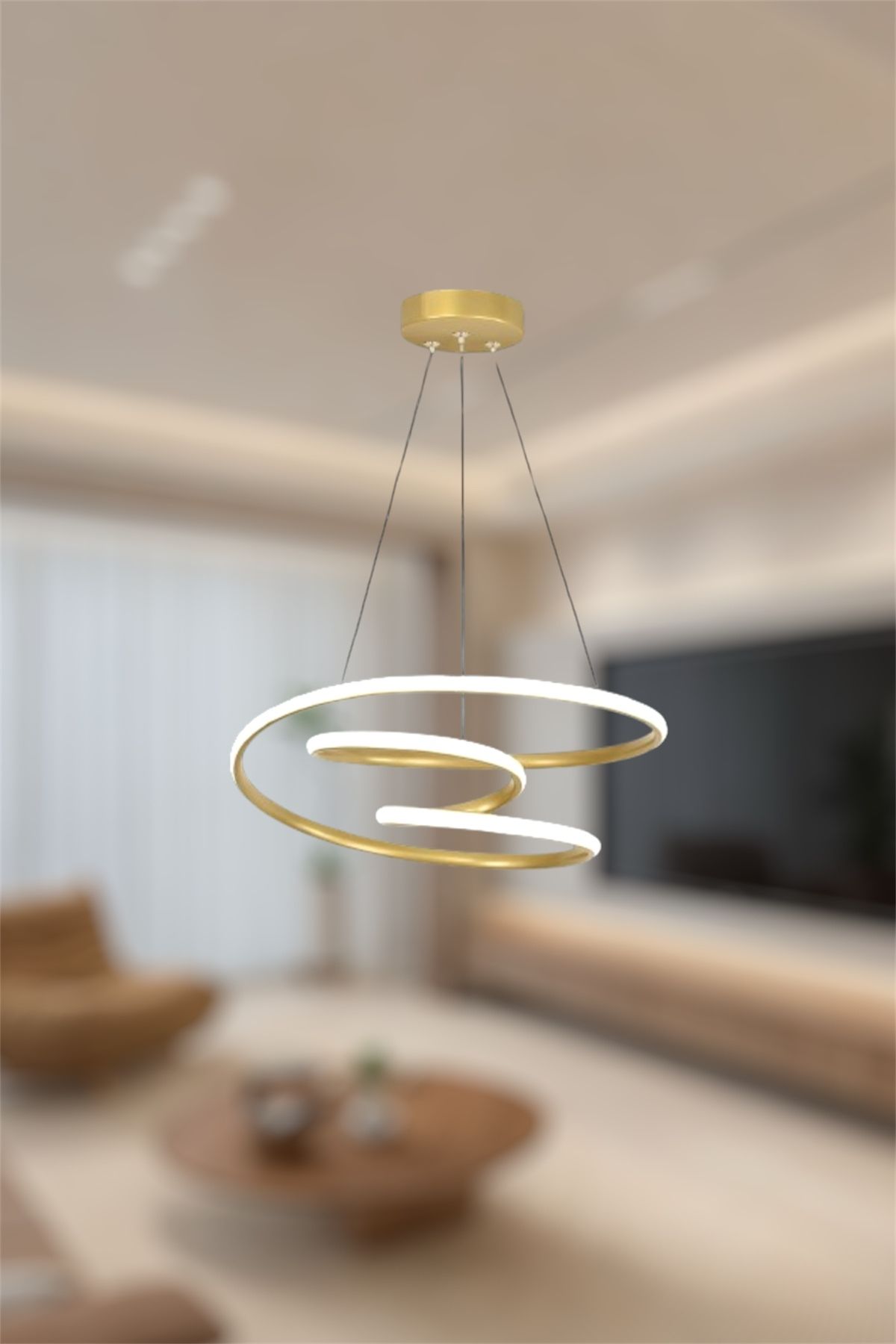 EYSHOP Modern Space Model Renk (beyaz&sarı&günışığı) Led Avize