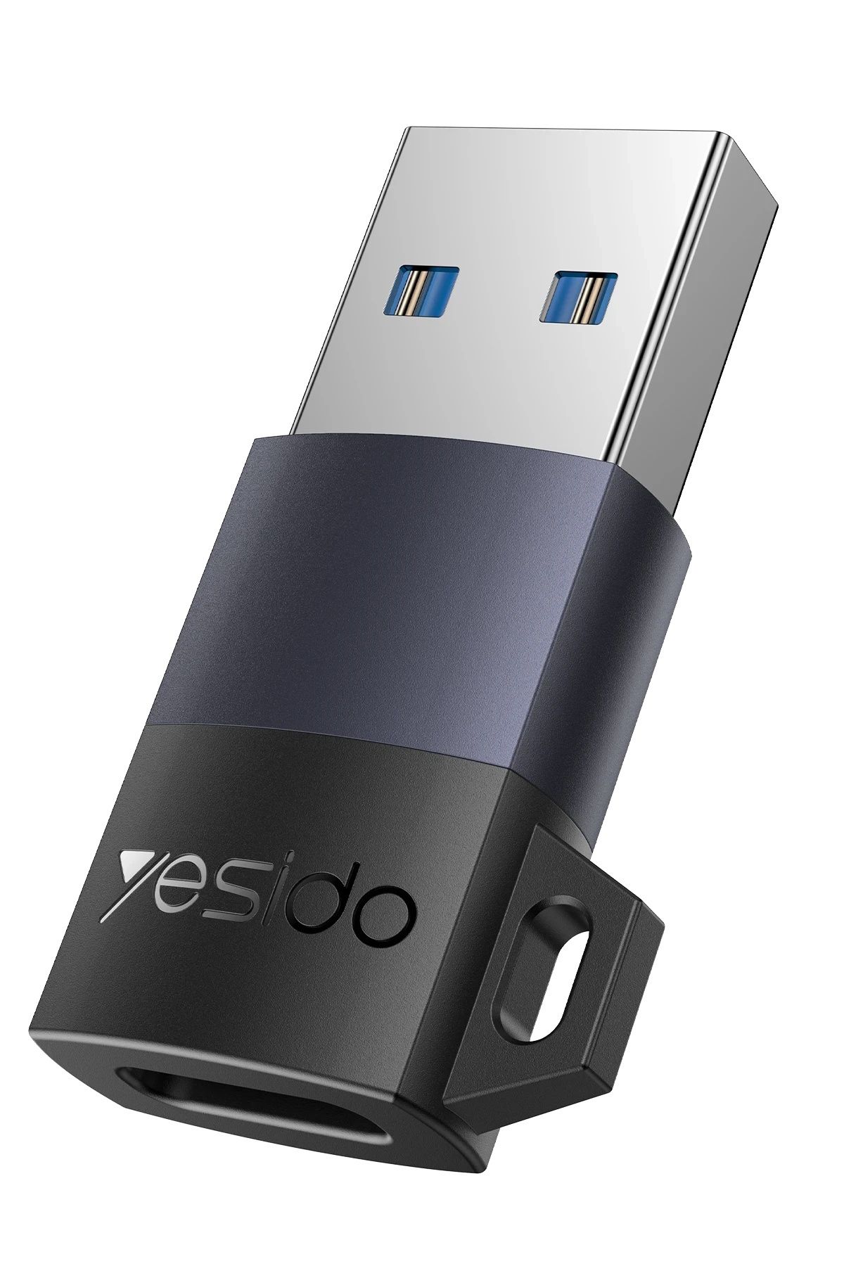 Yesido Mini OTG Adaptör USB to Type-C 480 Mbps Data Dönüştürücü Hızlı Şarj Destekli - Siyah