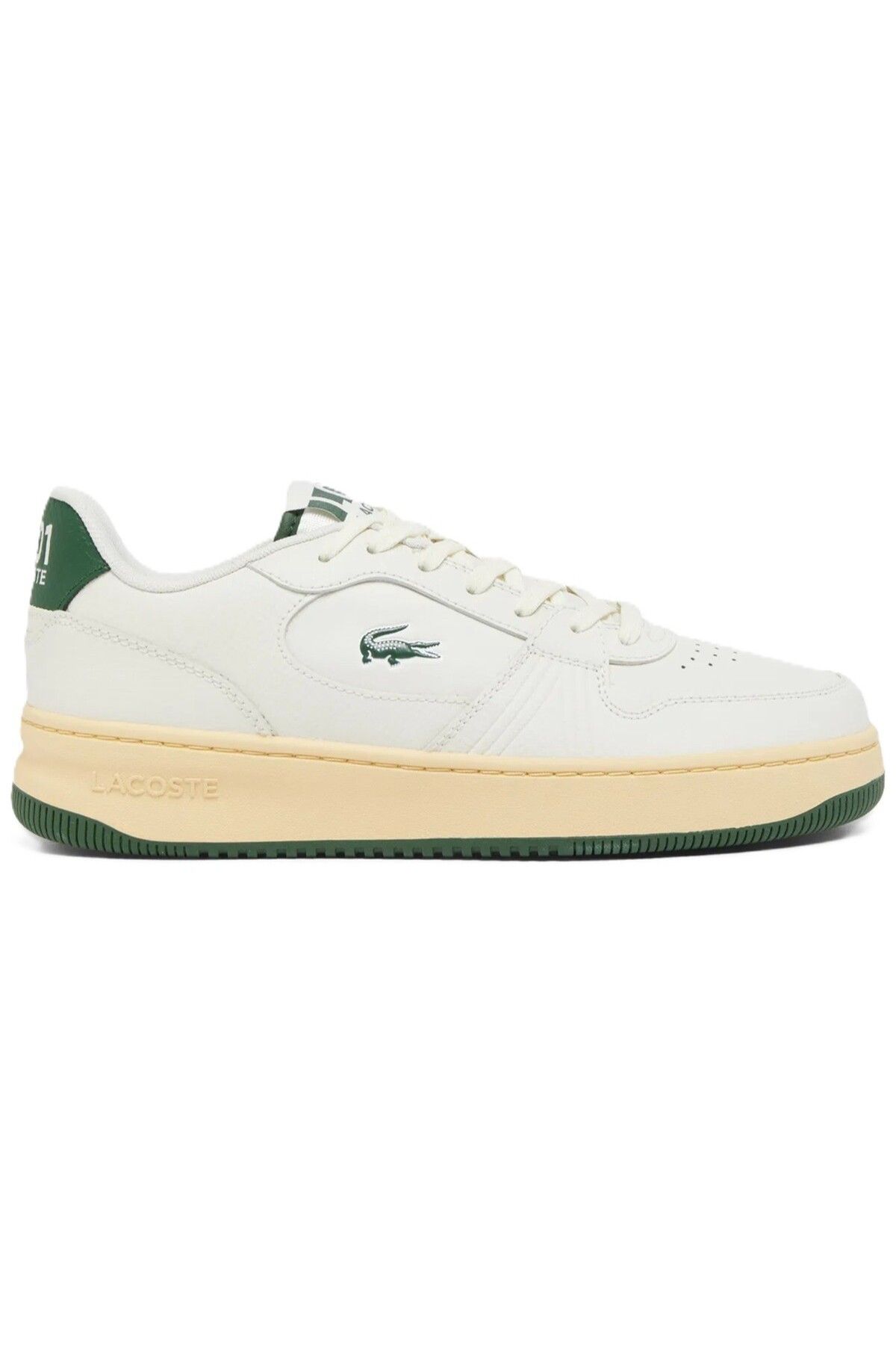 Lacoste L001 Set Hakiki Deri Erkek Krem Sneaker