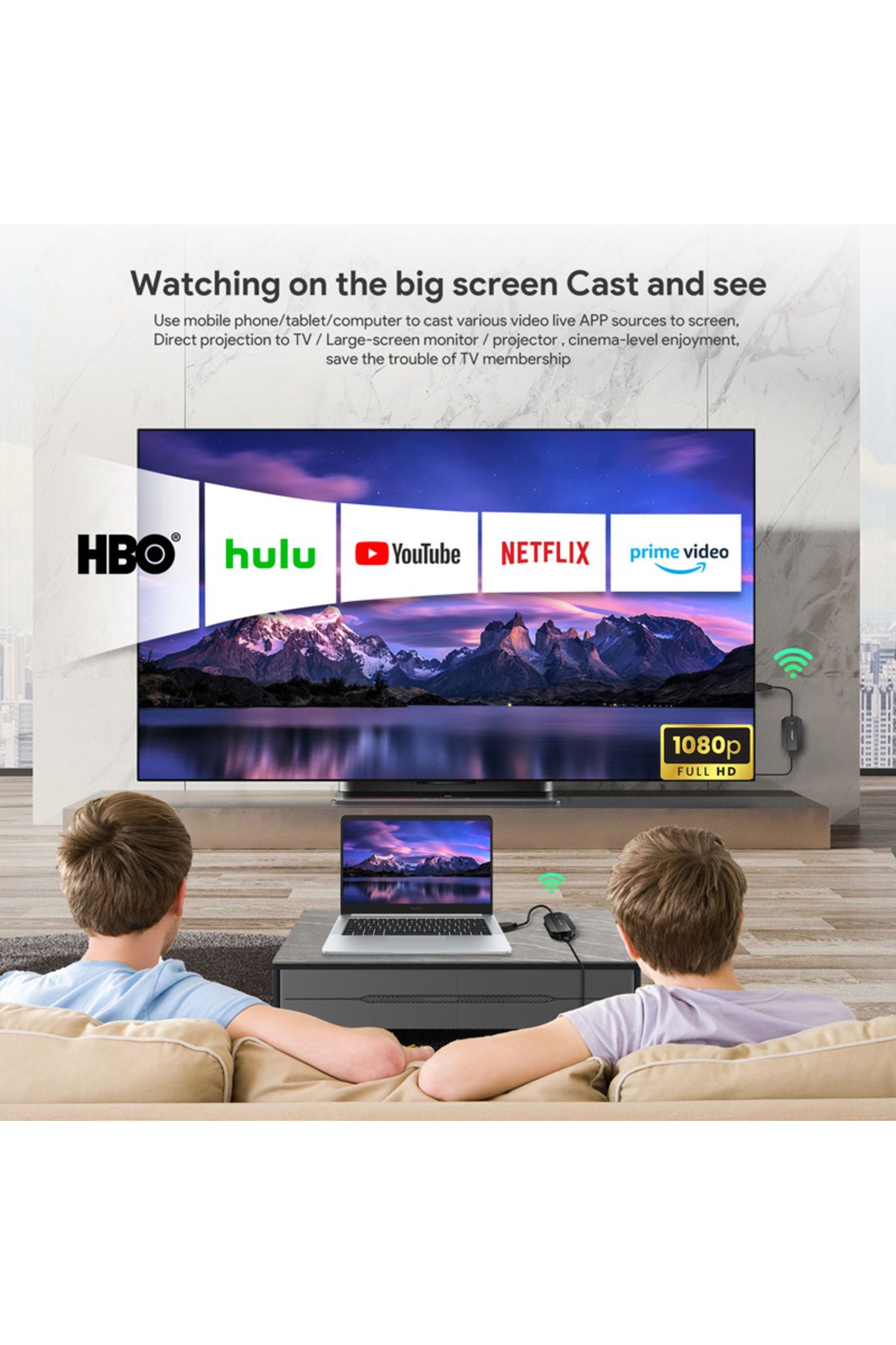Clavi-HDMI wireless extender adapter set with transmitter and receiver, Full HD, 1080p, 60Hz 6