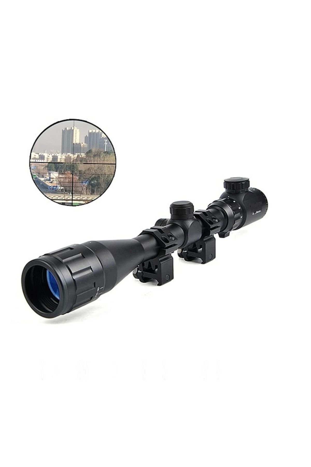 Modafiks 4-12x40 Aoeg Dürbünü Mil Dot Kırmızı - Yeşil Lens Koruyucu