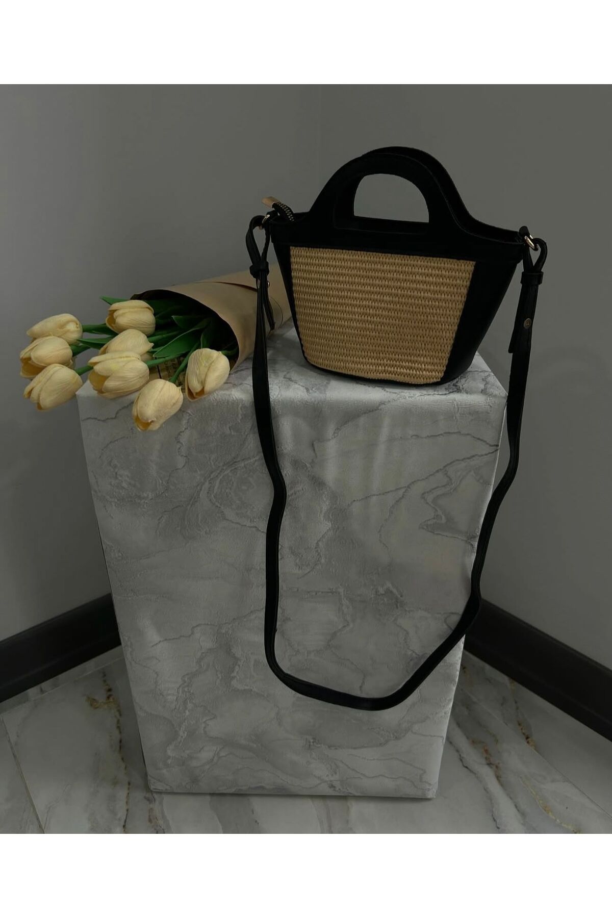 bag Mini Hasır El ve Omuz Çantası