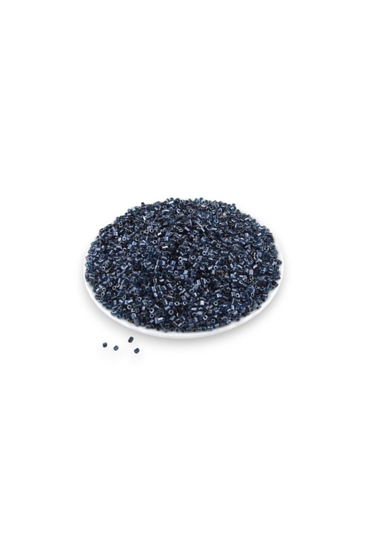 Serhat Aksesuar ve El İşçilik Gece Mavisi 3x2 mm Büyük Kesme Boncuk 40 Gr