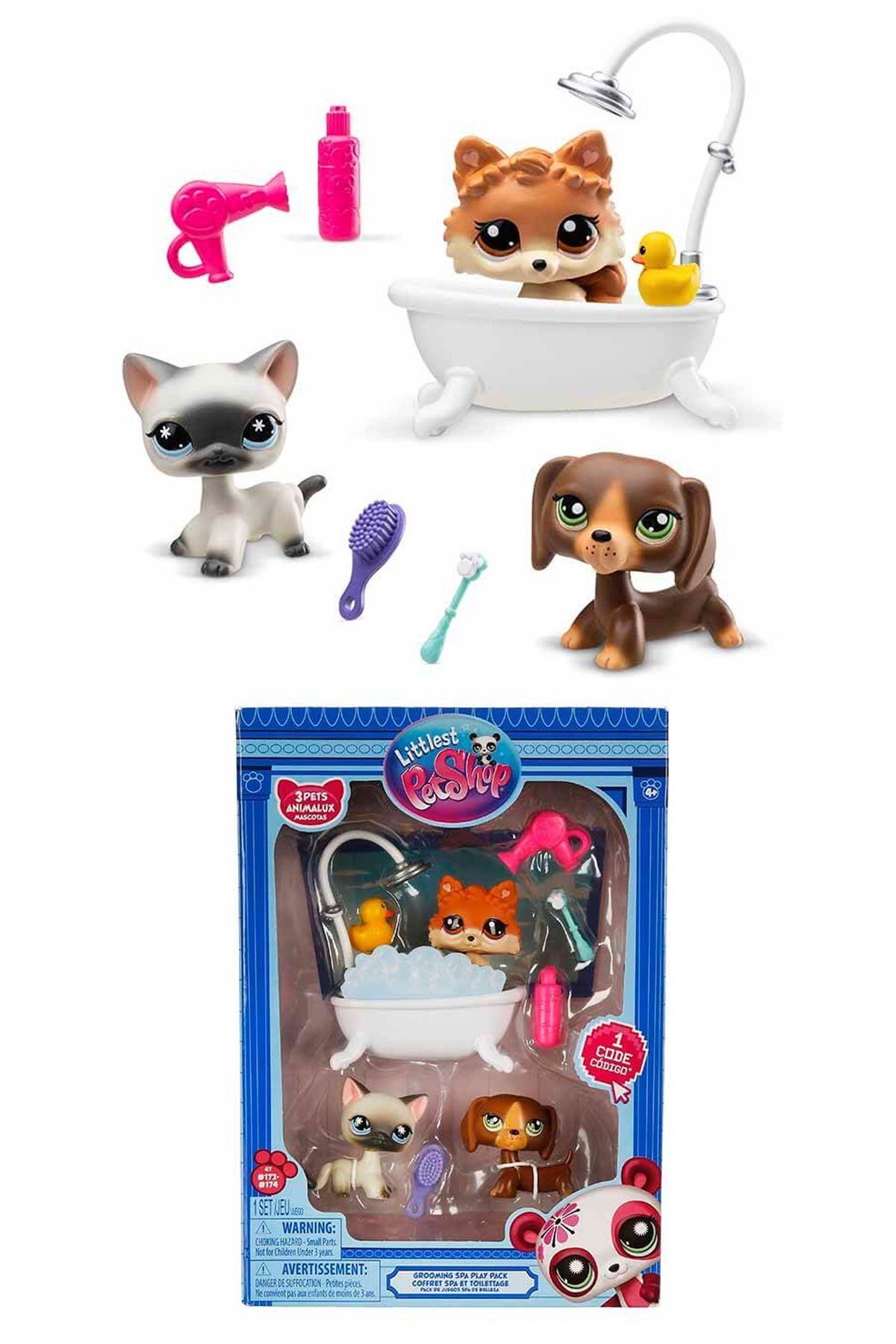 Sunman-Littlest Pet Shop Fun in the Bubbles with Miniatures Spa Playset S3! 5