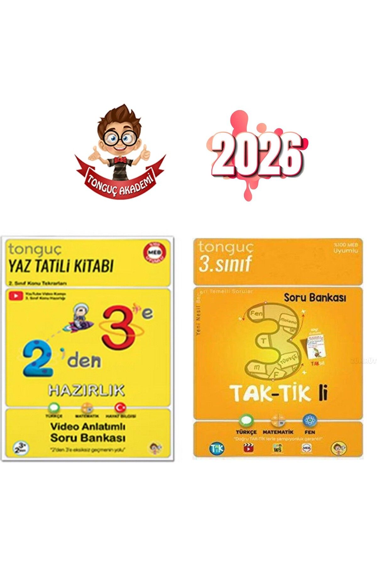 Tonguç Yayınları 2 Den 3 E Hazırlık Kitabı+ 3. Sınıf Taktikli Soru Bankası