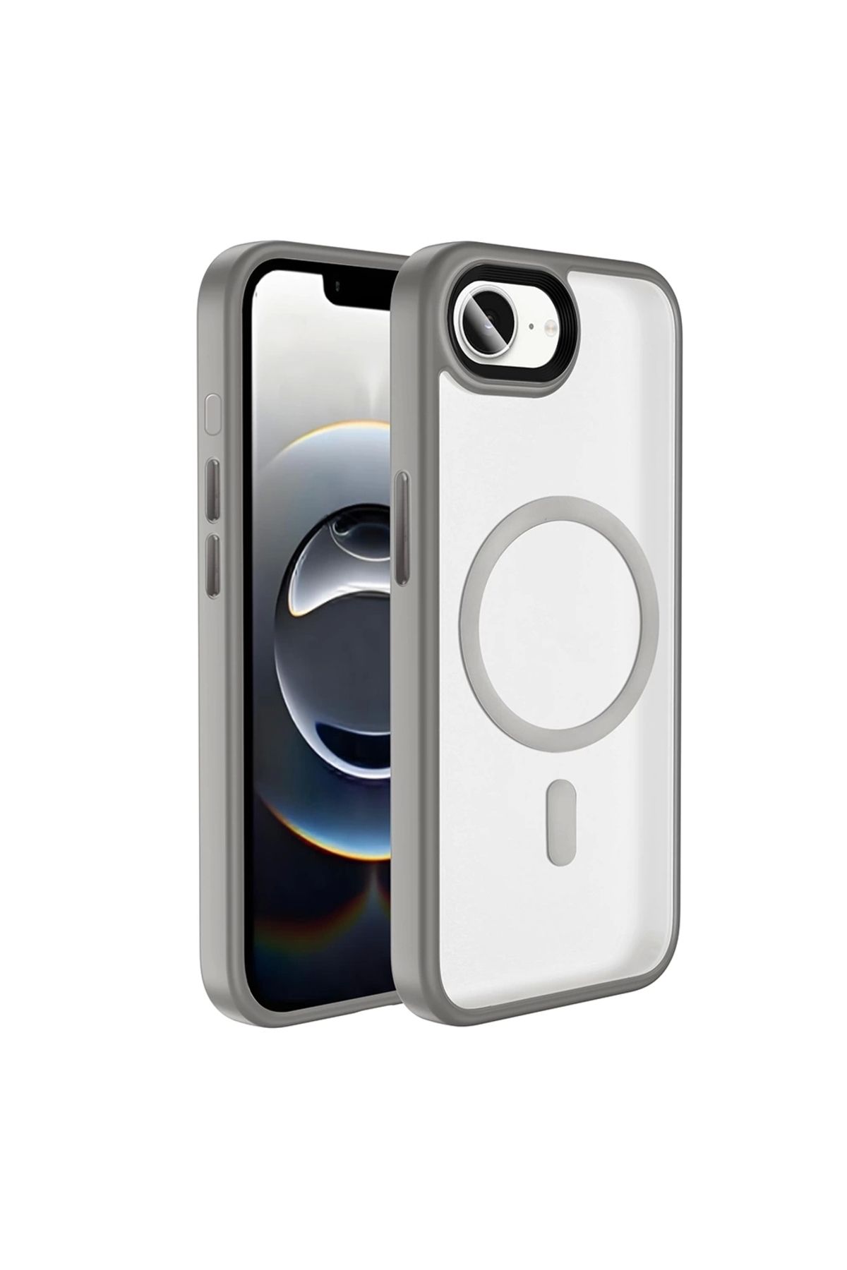 zore Apple iPhone 16E Kılıf Mat Arka Yüzey Wireless Şarj Özellikli Zore Flet M-safe Kapak