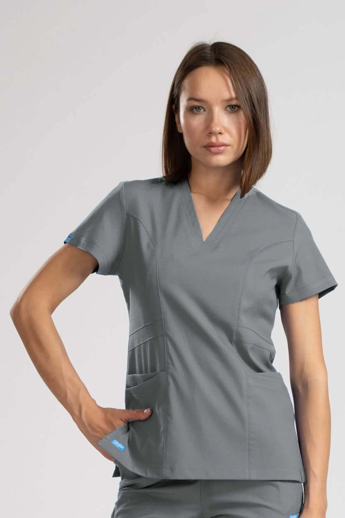 oksijen uniform Citrine - Gümüş Gri (Tek Üst) - M-40