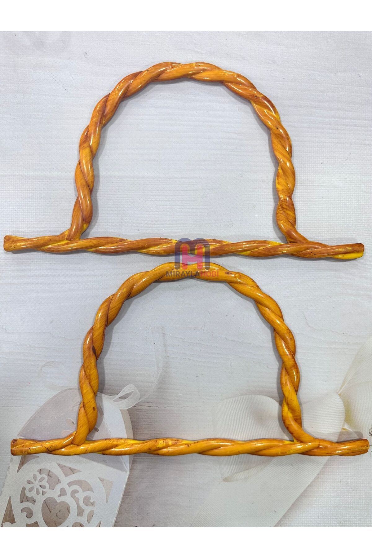 miraylahobi Bambu Görünümlü Plastik Çanta Sapı M2 1 Çift (17*30cm)