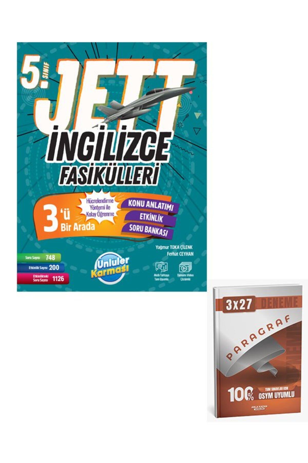 Anla Kazan Yayınları Ünlüller 2026 5.Sınıf Jett İngilizce Fasiküller+Anla Kazan Paragraf