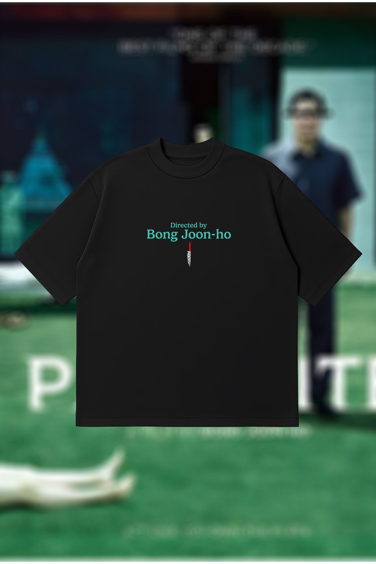 PURE POWER Directed By Bong Joon-Ho Boxy Fit Oversize Unisex Tshirt – Baskılı Tişört | Streetwear
