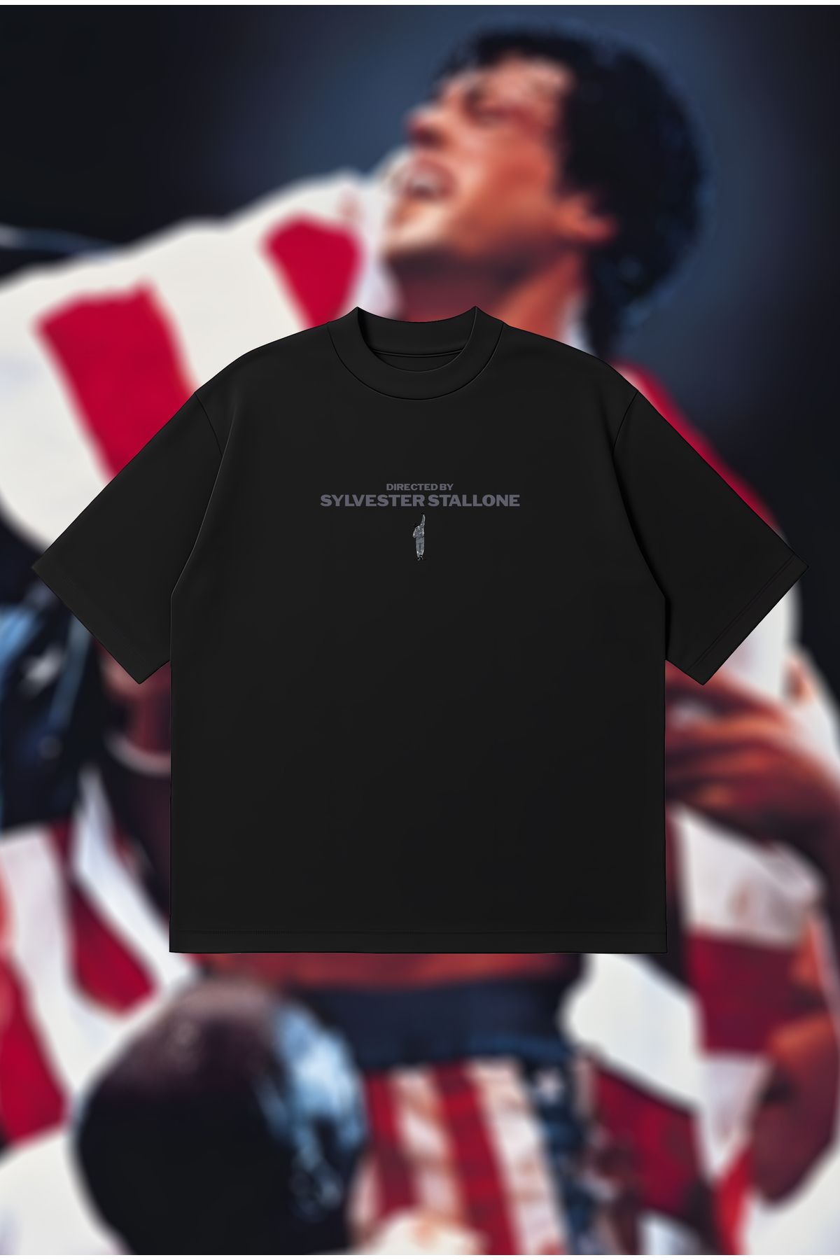 PURE POWER Directed by Slyvester Stallone Boxy Fit Oversize Unisex Tshirt – Baskılı Tişört | Streetwear