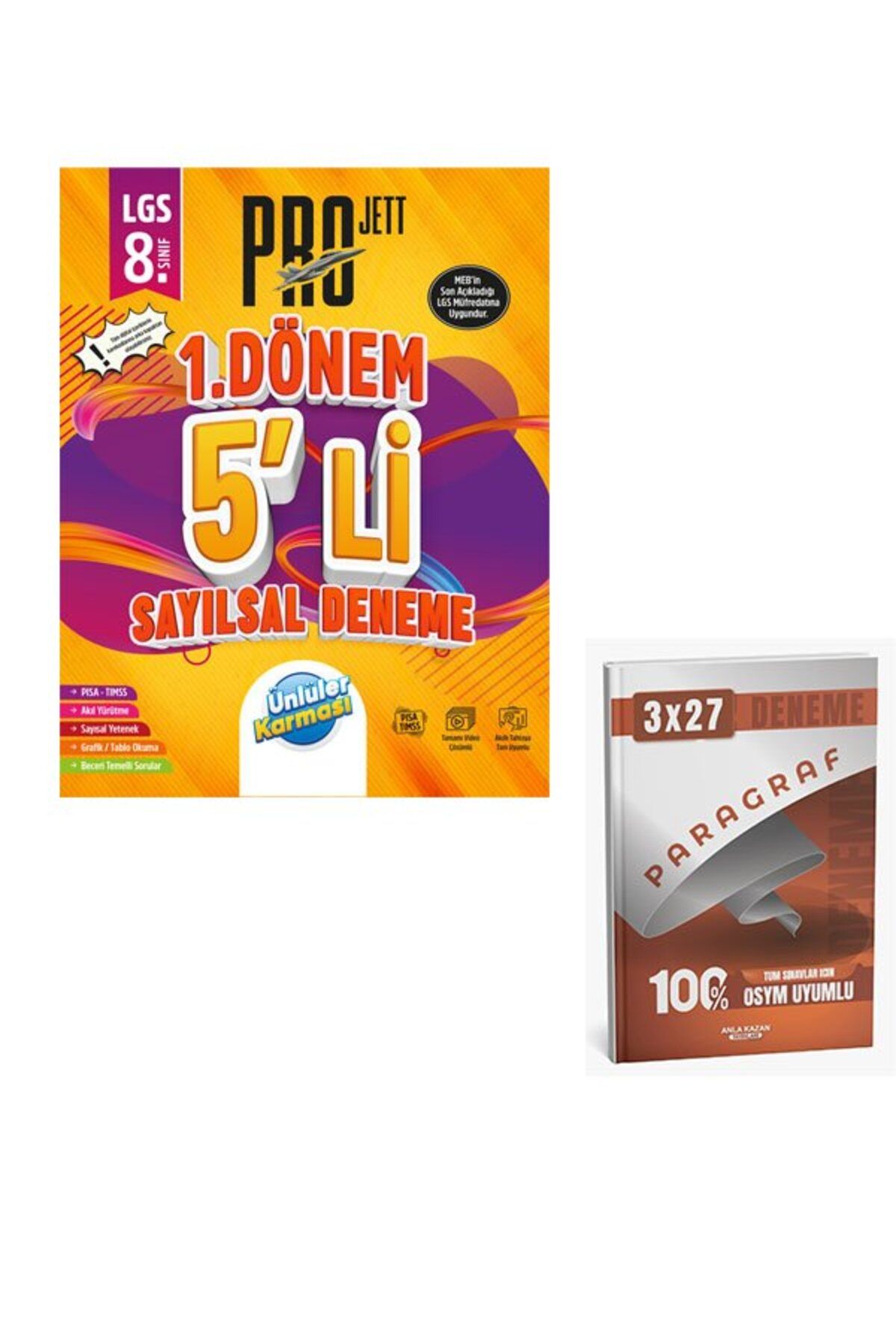 Anla Kazan Yayınları Ünlüller 2026 Projett Sayısal 1 Dönem 5'li Deneme+Anla Kazan Paragraf+Dilbilgisi