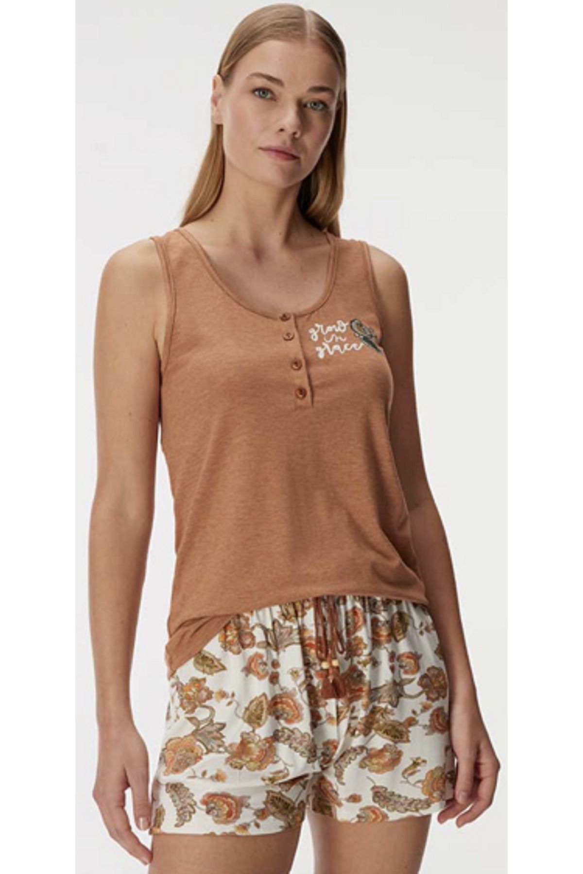 NightLove Anıl Irises 11366 Kadın Şort Pijama Takım