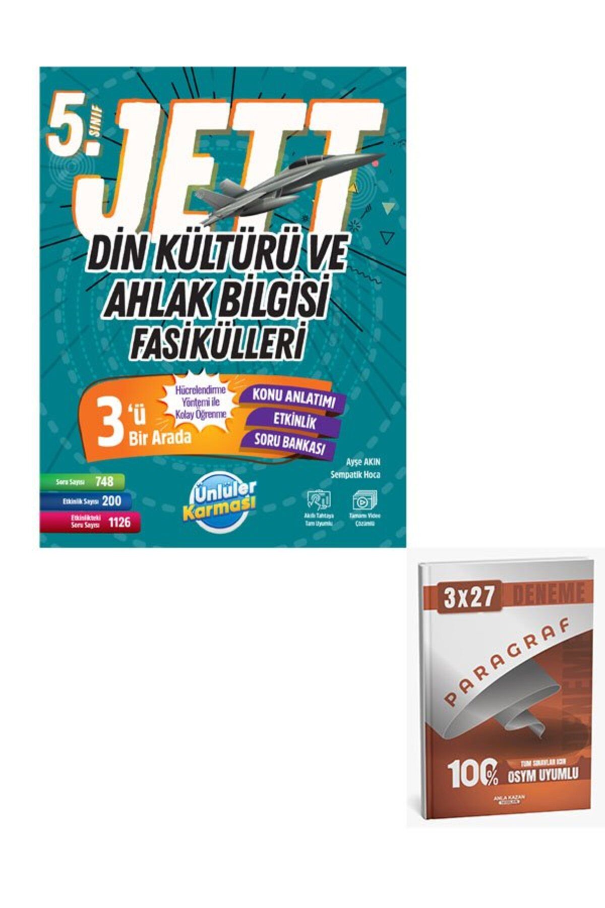 Anla Kazan Yayınları Ünlüller 2026 5 Sınıf Jett Din Kültürü ve Ahlak Bilgisi Fasikülleri+Anla Kazan Paragraf