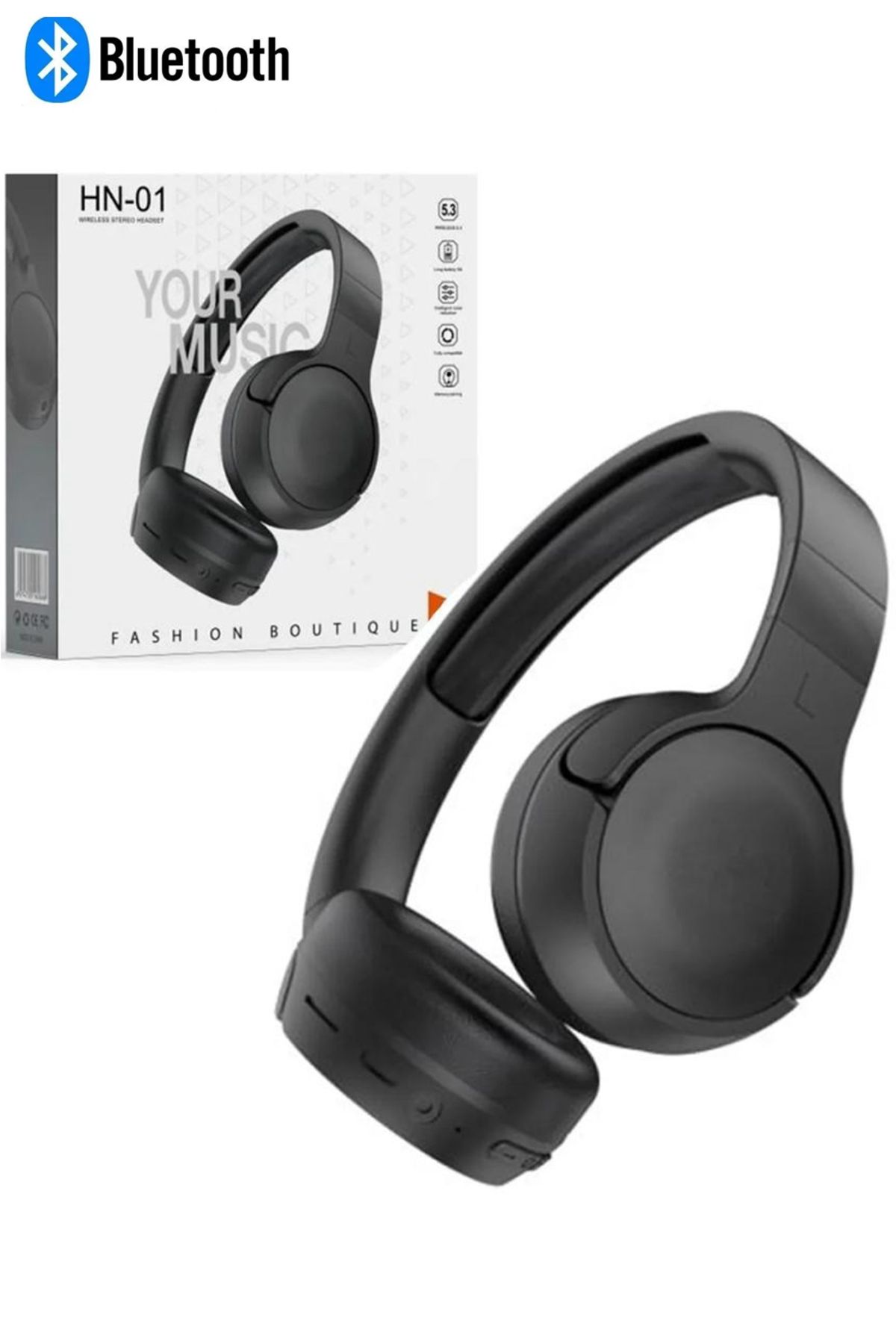 DigiMonster 🎧 HN-01 Bluetooth Kablosuz Kulaklık – Müzik Her Yerde, Her Zaman Seninle! Kablosuz Konfor