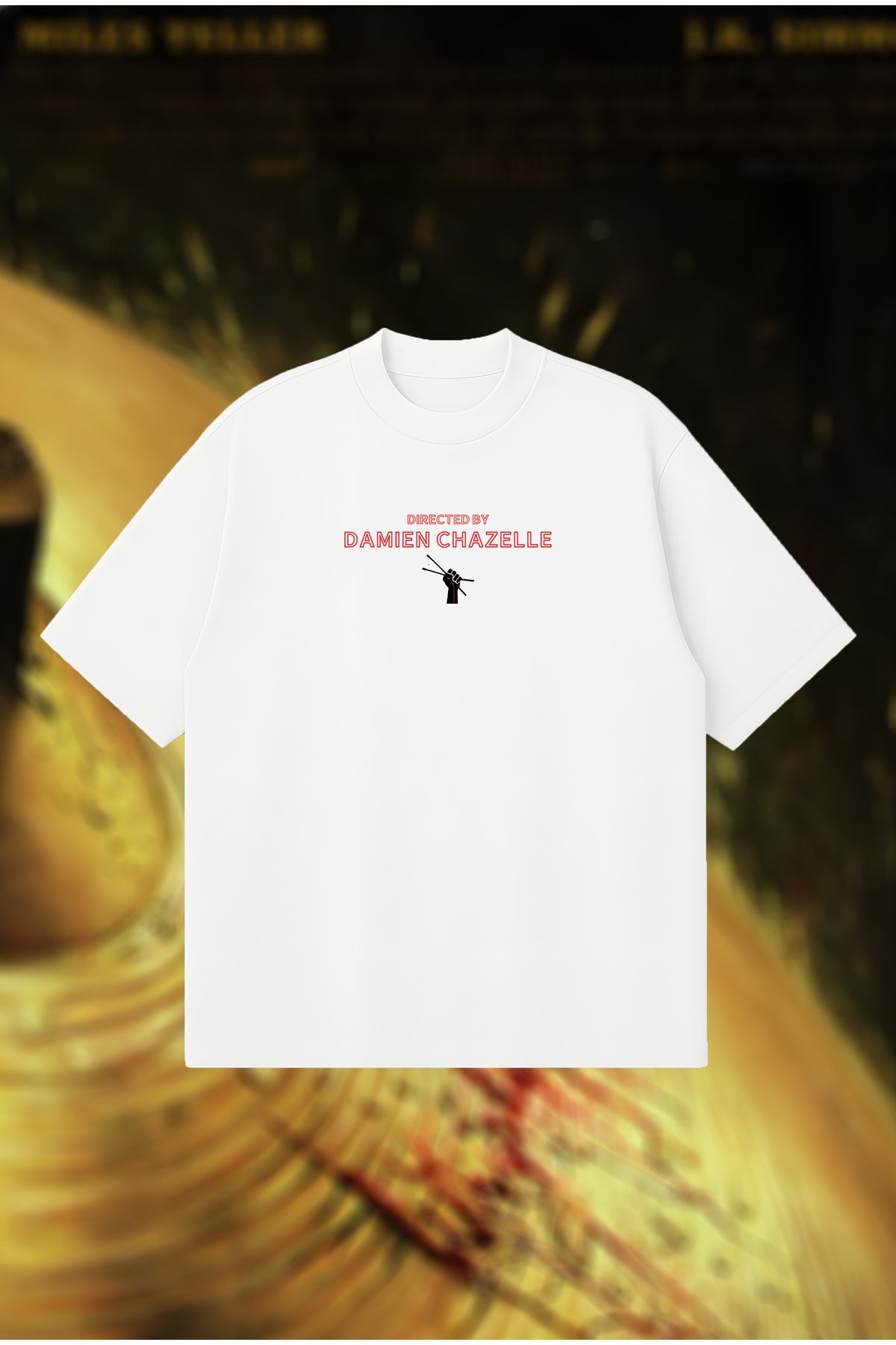 PURE POWER Directed by Damien Chazelle Boxy Fit Oversize Unisex Tshirt – Baskılı Tişört | Streetwear
