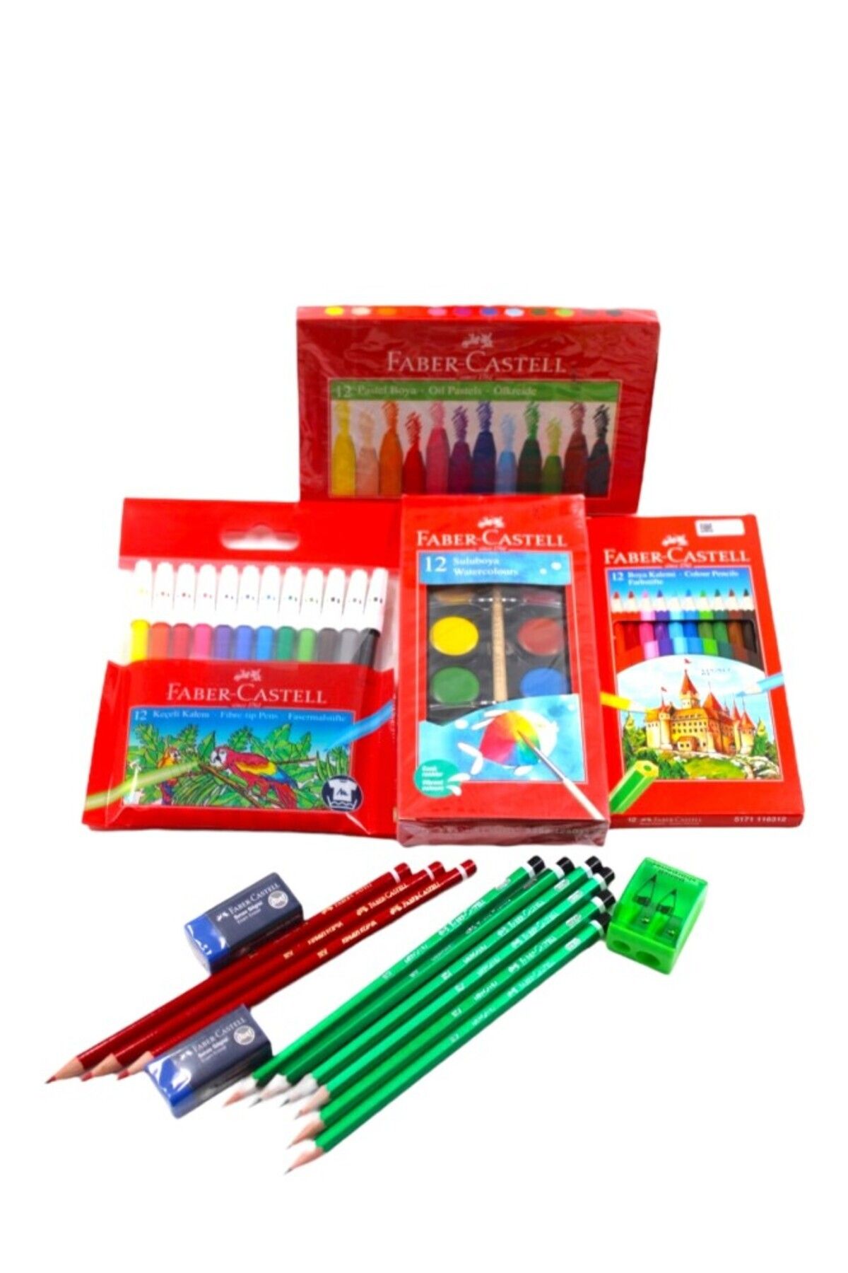 Faber Castell Kırtasiye Ofisi İlkokul 16 Parça Geniş Boya Seti