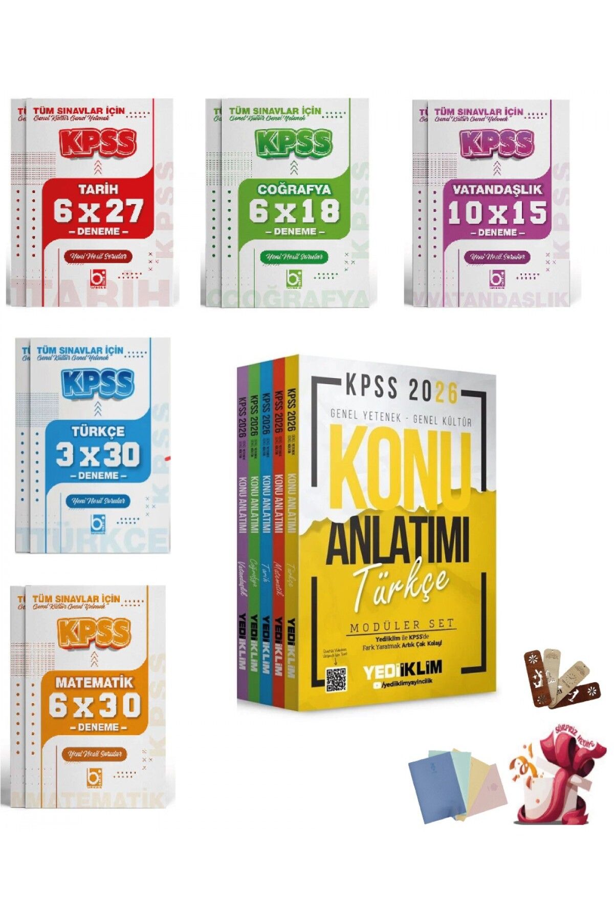 Bi bigelio 2026 KPSS Genel Yetenek Genel Kültür Konu Anlatımı Modüler Set ve Deneme Seti Yediiklim ve Bigelio Y